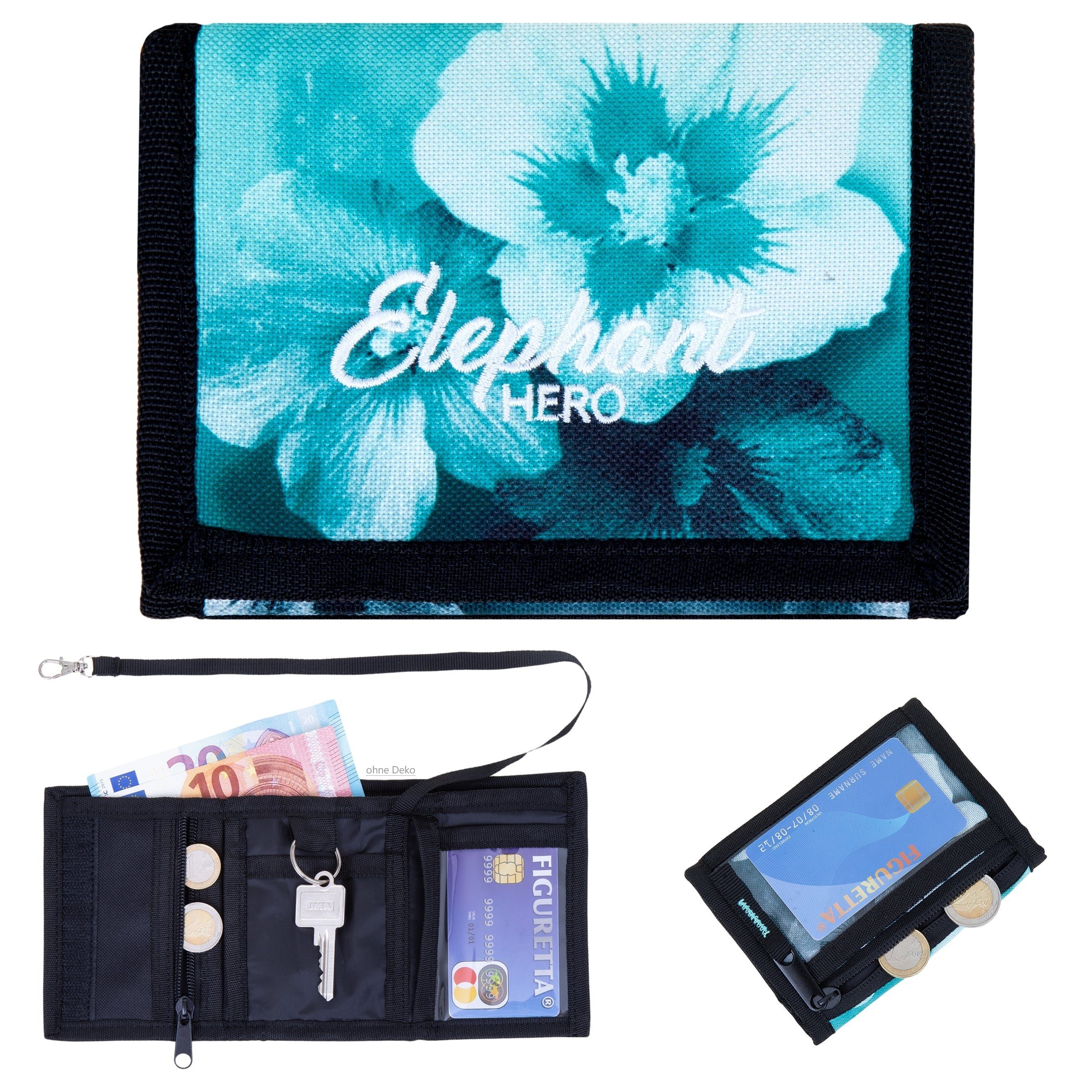 ELEPHANT Geldbörse Mädchen Jungen Hero Signature, Wallet Klettbörse Schülerbörse Schlüsselring Ausweisfach