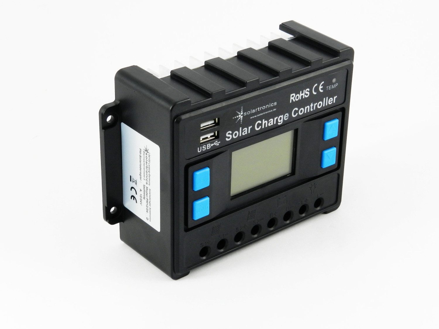 solartronics Solarmodul 10A - 40A Laderegler Solar 12V 24V, PWM Solarladeregler, LCD Anzeige – Bild 3 von 5