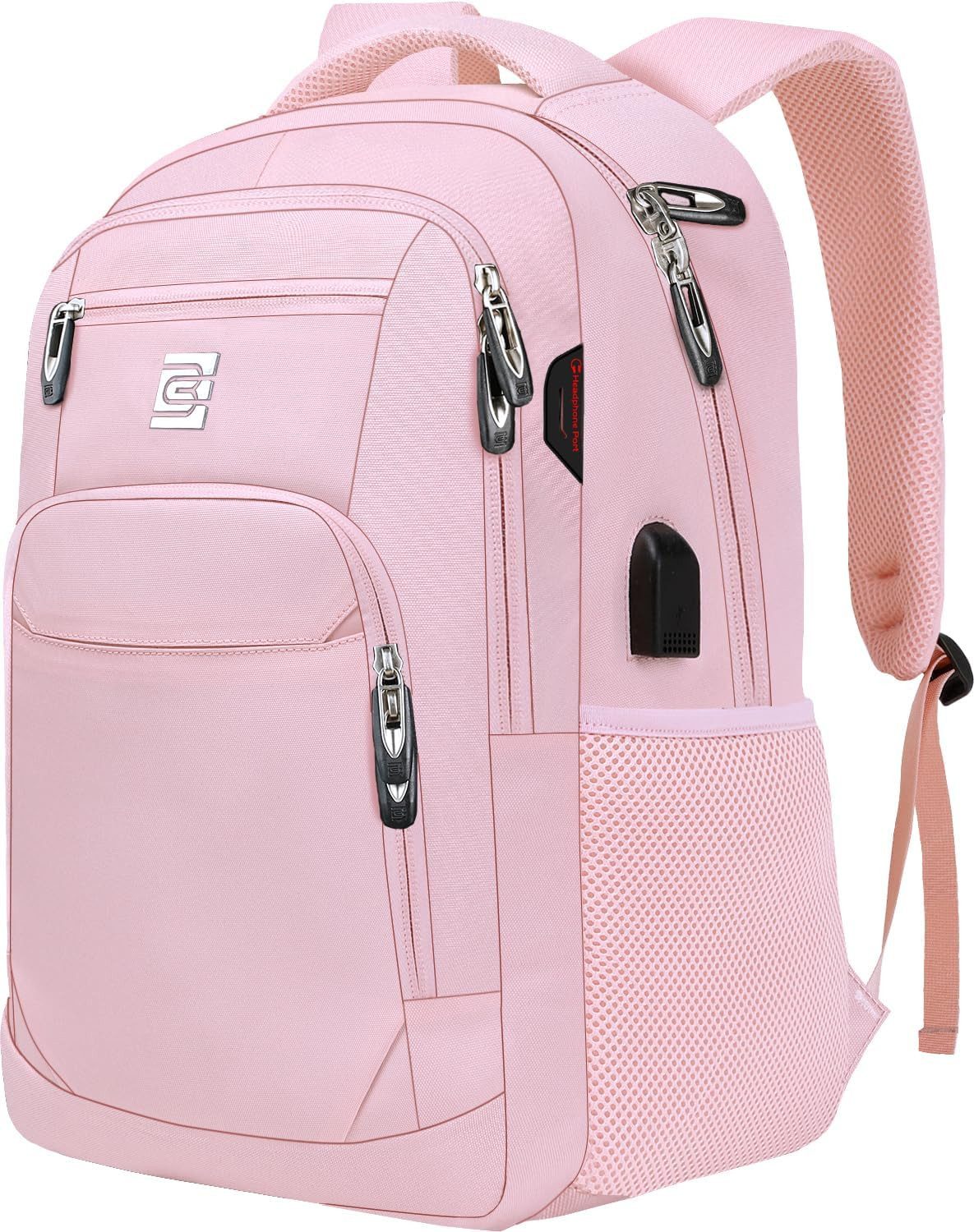 MODFU Laptoprucksack Laptop Rucksack Rucksäcke Schulrucksack Laptoptasche Wasserbeständig (Laptop Notebook Tasche Schule Uni Rucksack Freizeitrucksack, Anti-Diebstahl, Backpack mit Laptopfach, Sportrucksack, mit USB-Anschluss), Herren Damen Jungen Teenager Freizeit Arbeit Business Reisen