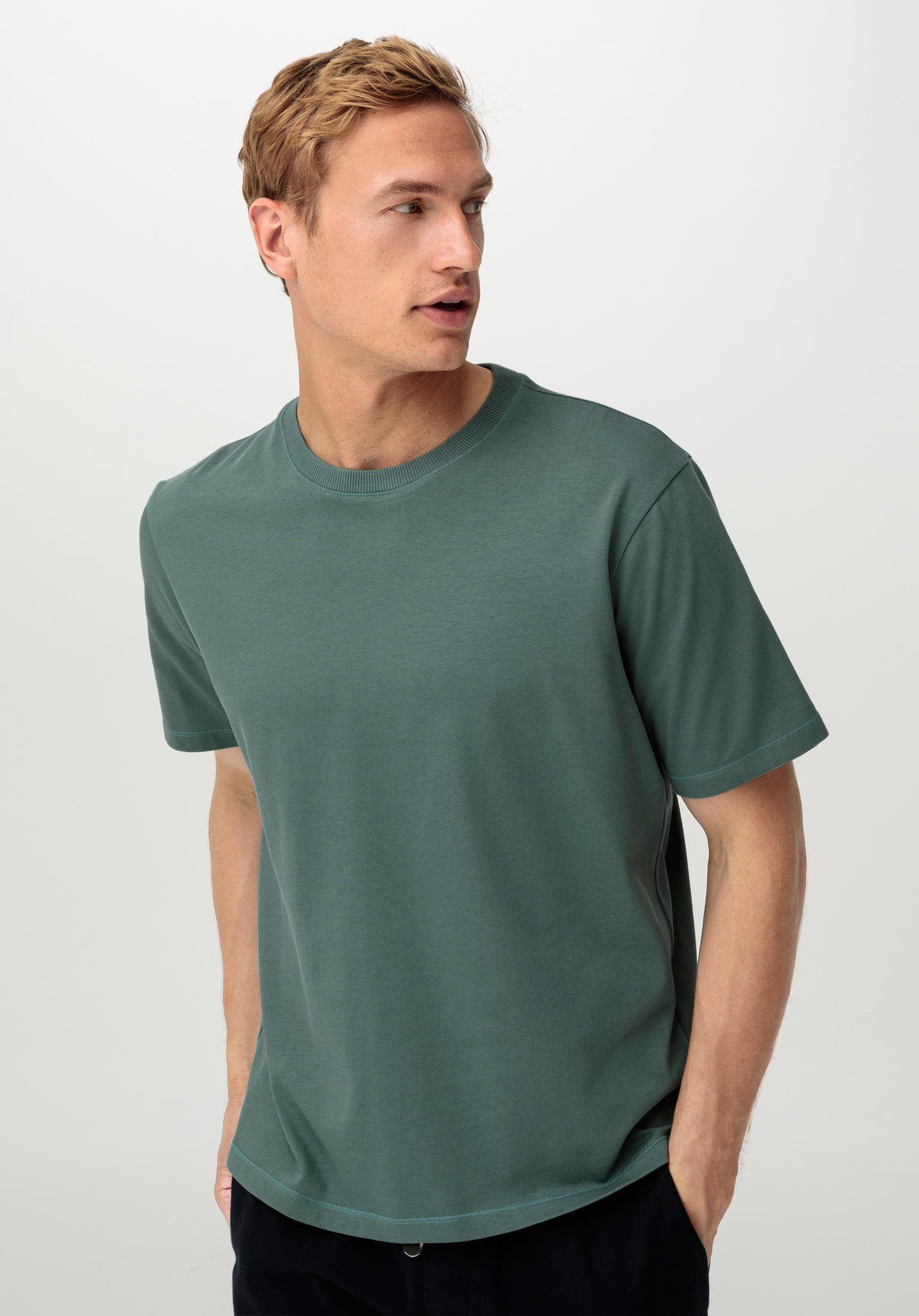 blautanne Relaxed Hessnatur reiner T-Shirt Bio-Baumwolle aus