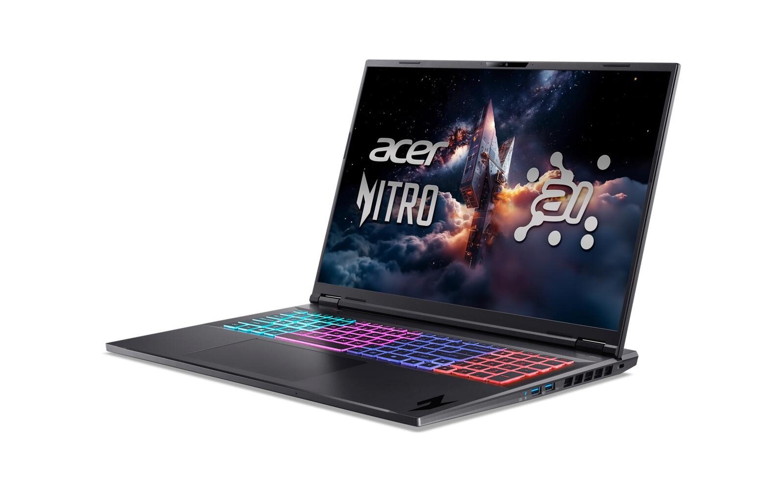Acer Acer Nitro 18 AI AN18-61-R10V Gaming-Notebook (45,7 cm/18 Zoll, AMD Ryzen AI 7 350, NVIDIA GeForce RTX 50 Series, 16 GB, Acer Nitro 18 Gaming Laptop Ryzen AI 7 RTX 5070 16GB 1TB SSD WQXGA)