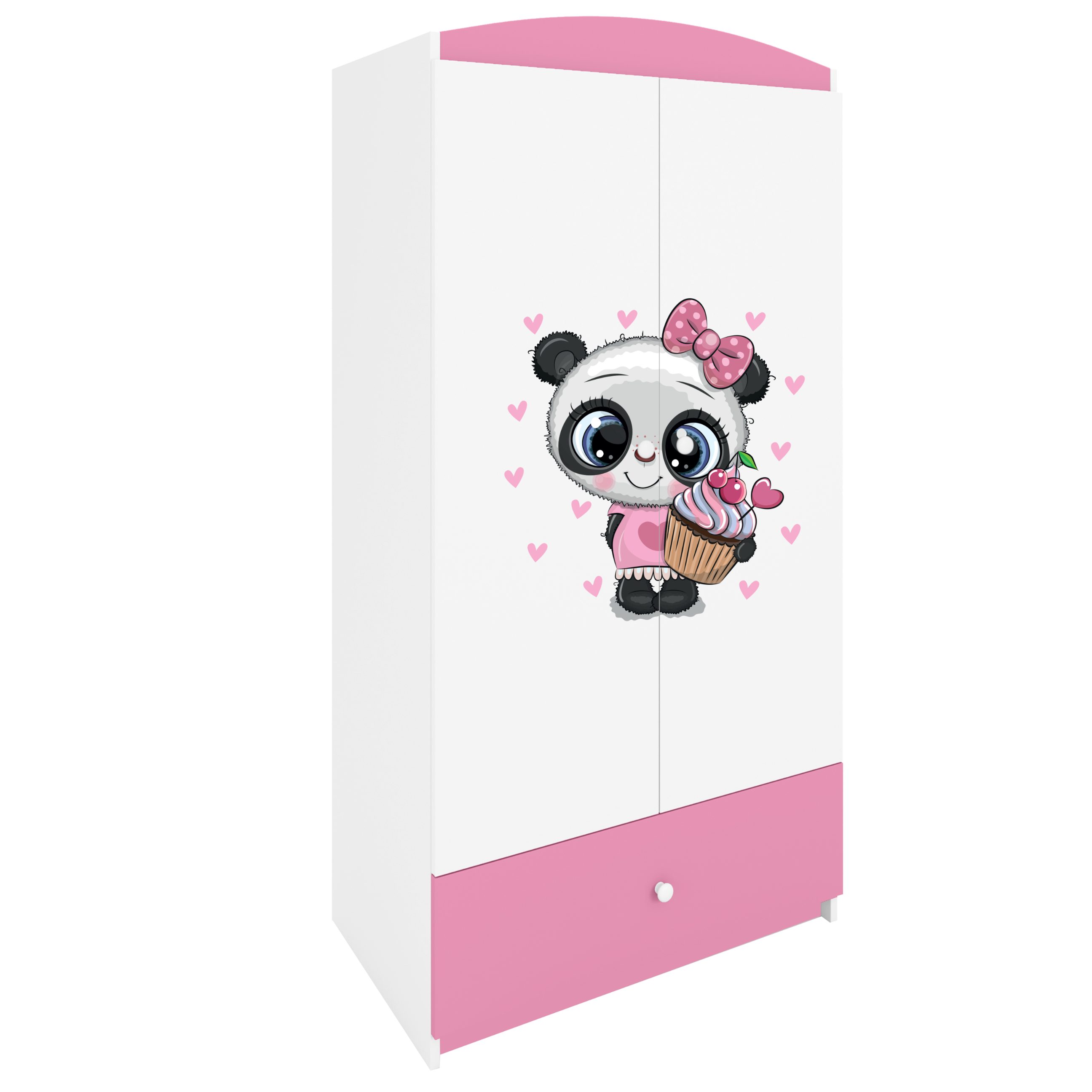Raumhirsch Furniture Kinderkleiderschrank mit Tiermotiven - Kleiderschrank für Kinder (Kinderzimmerschrank für Jungen & Mädchen, Mit Ablagefächern & Kleiderstange) neutrale Motive, langlebig, verschiedene Farben & Designs