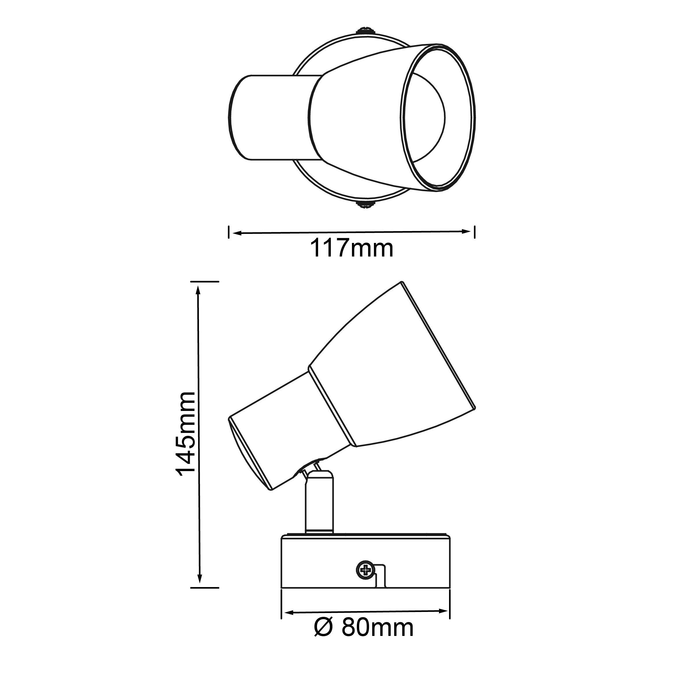 1x LED LED-Z45, Lampe Janna, Janna Wandleuchte Brilliant LED-Tr 4W Wandspot eisen/chrom/weiß E14,