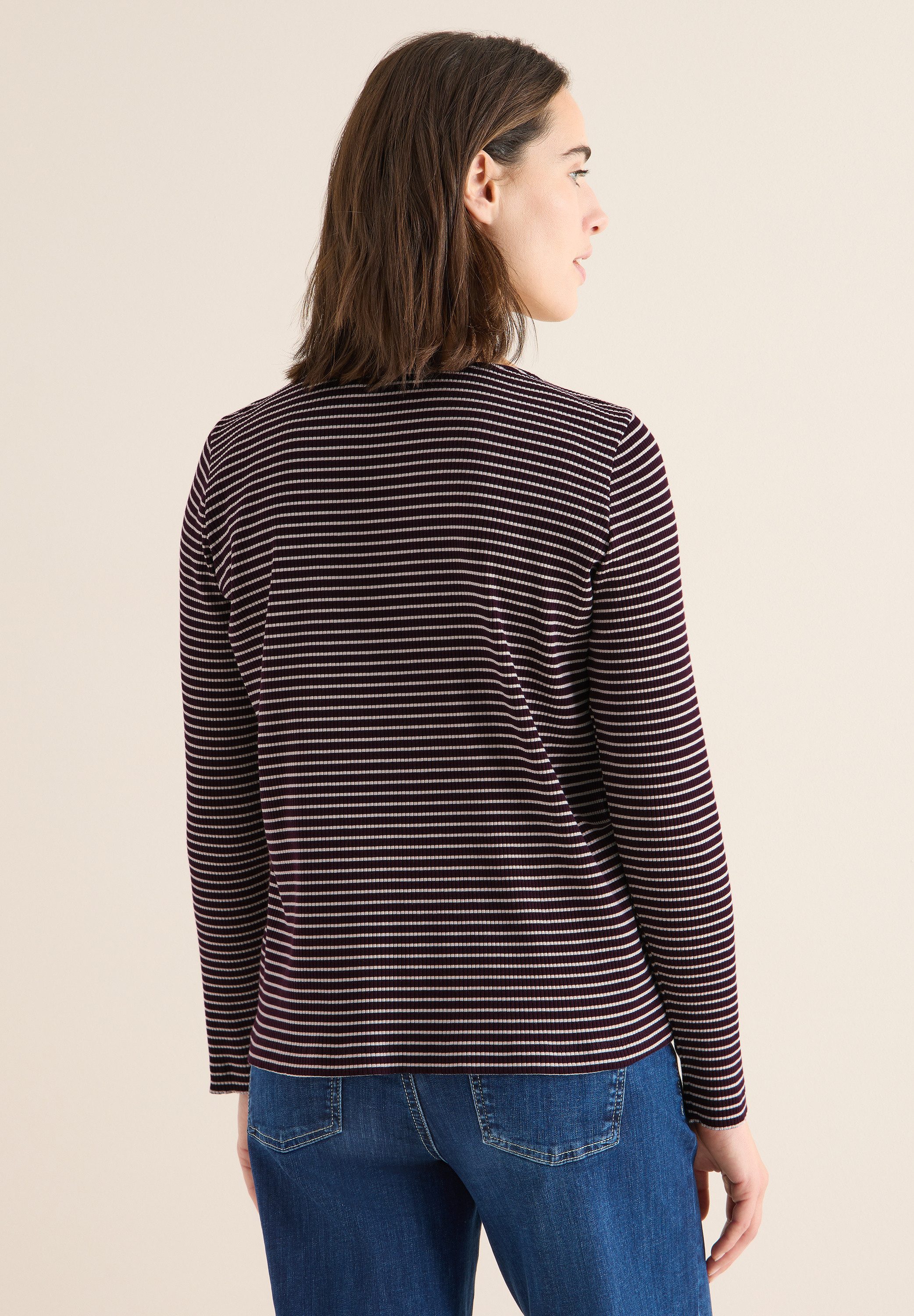 CECIL Langarmshirt mit U-Boot-Ausschnitt