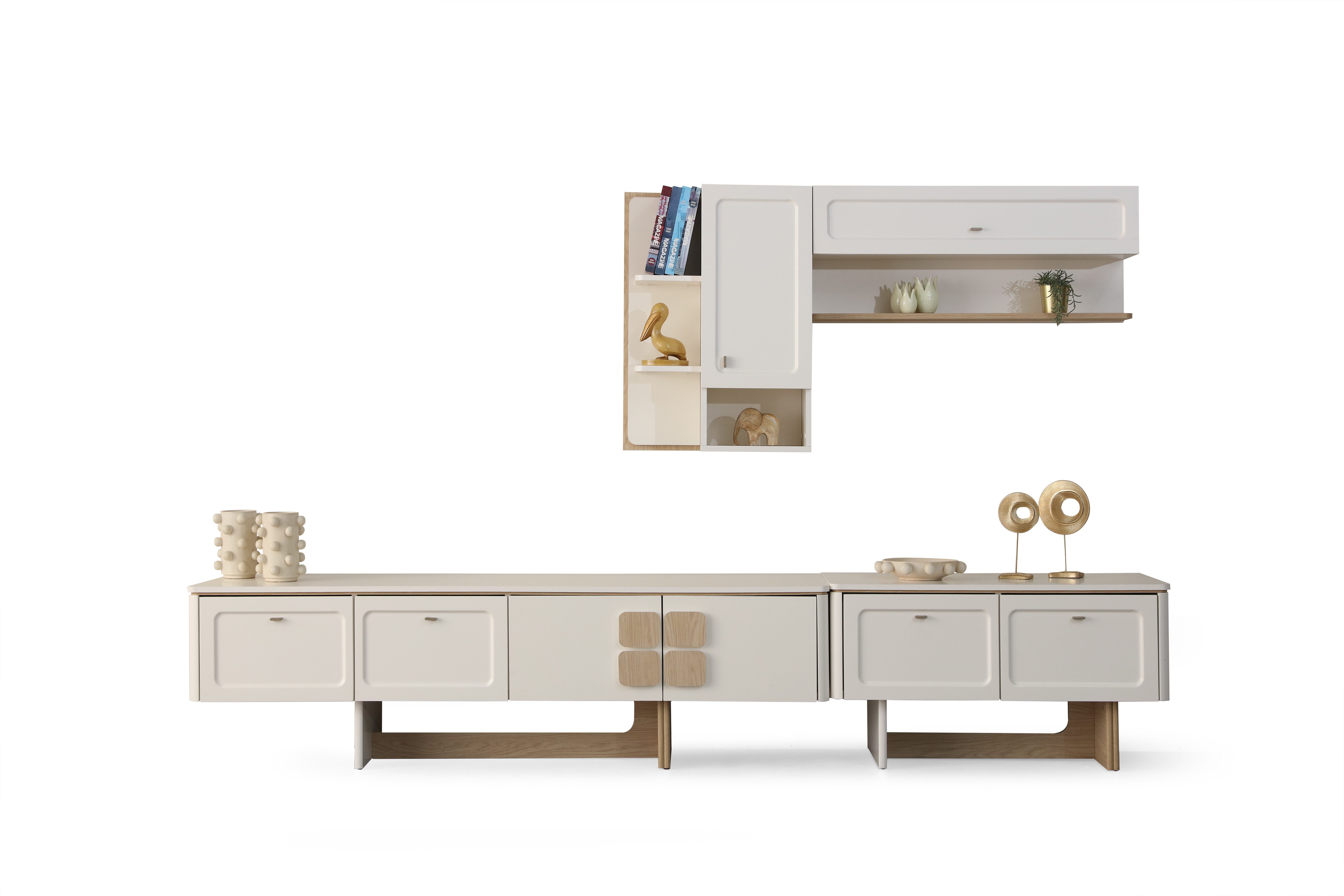 JVmoebel Esszimmer-Set Esszimmer-Set Lowboard & Bücherregal modern & praktisch, Made in Europa