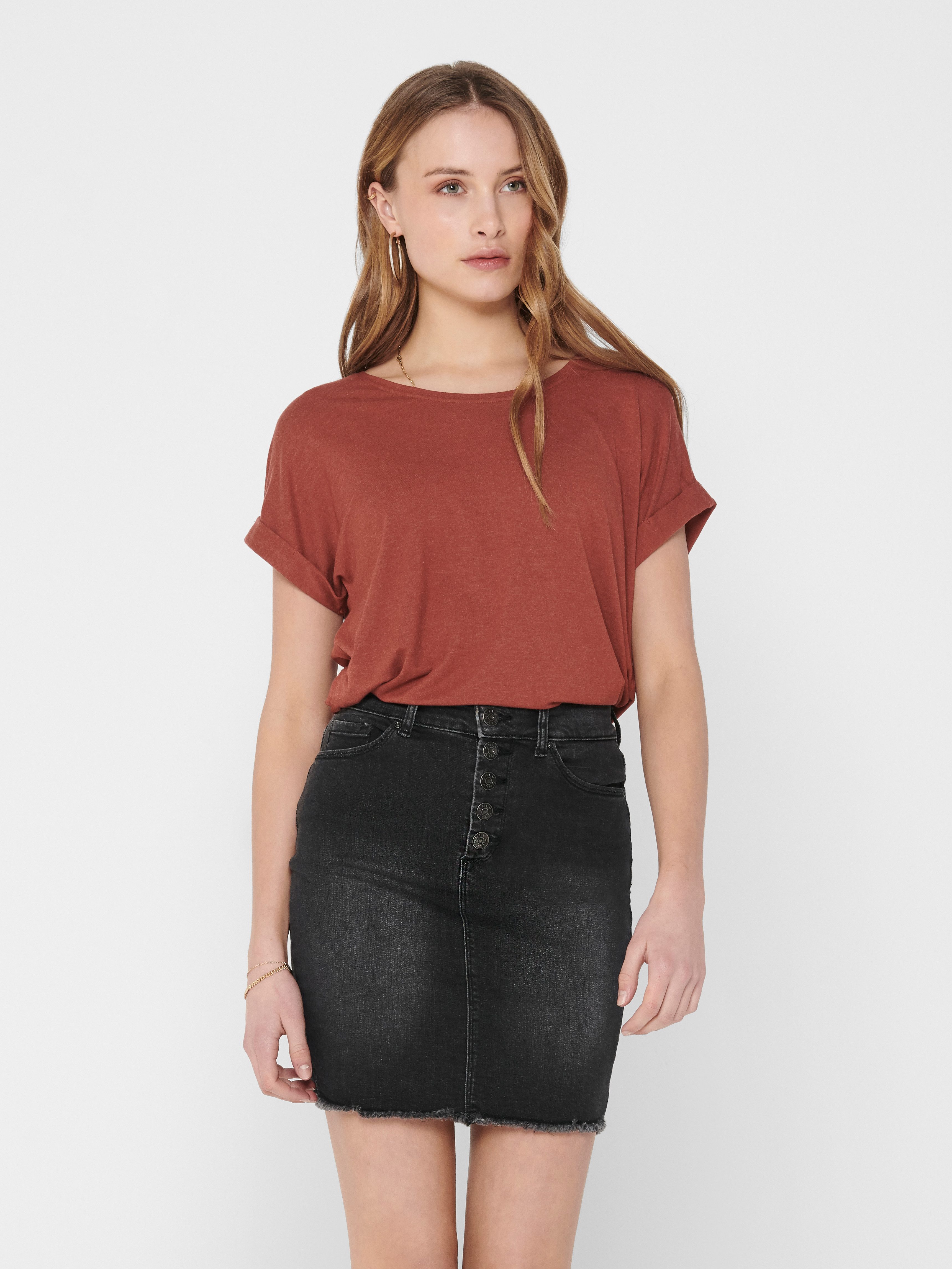 ONLY T-Shirt ONLMOSTER – Kurzarmshirt mit Aufschlag und klassischem Look un günstig online kaufen