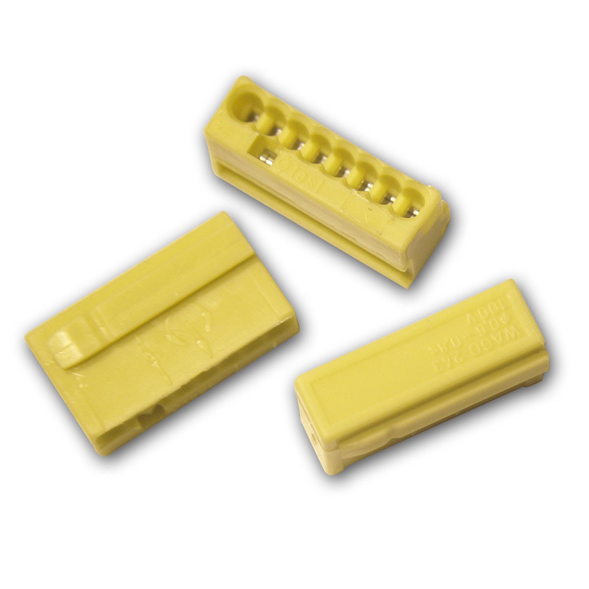WAGO Verbindungsdosenklemme 50 WAGO Micro-Steckklemmen 8x 0,6-0,8 mm² - gelb