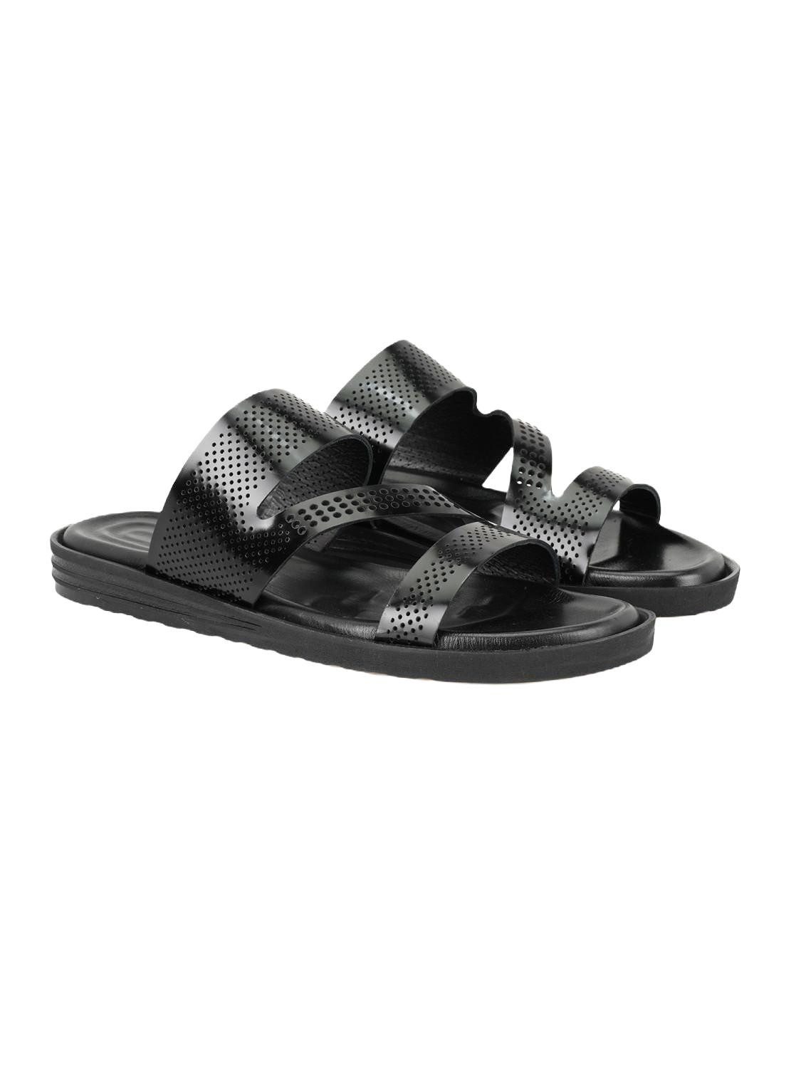 Desa Desa Herren-Ledersandalen – Synthetiksohle, flacher Absatz, atmungsakt Badezehentrenner