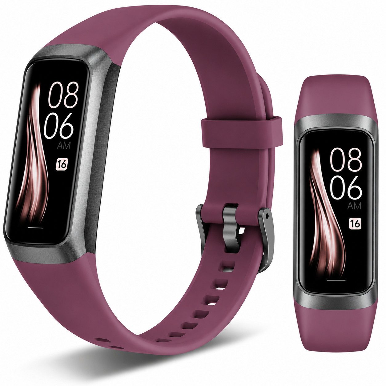 MOPUEA Fitness-Tracker Fitness Tracker AMOLED 25 Sportmodi IP67 Schlafanalyse Herzfrequenz (Fitness Tracker AMOLED Display TPU Armband für Alltag und Sport im Set, Fitness Armband 25 Sportmodi Schlafanalyse App Nachrichten IP67 Schutz), AMOLED 25 Sportmodi IP67 Schlafanalyse Puls App Mitteilungen im Alltag