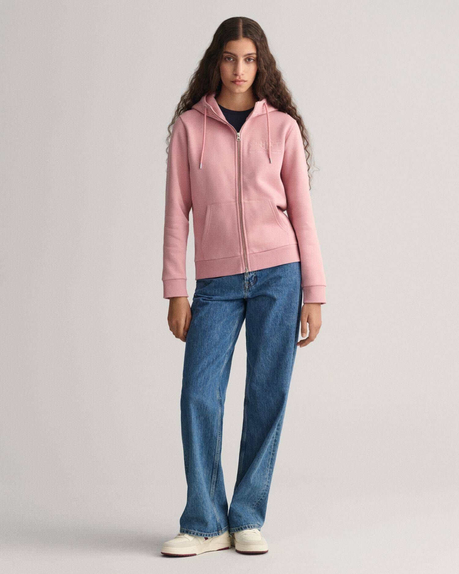 Gant Sweatjacke Damen Sweatjacke (1-tlg) rose (70)