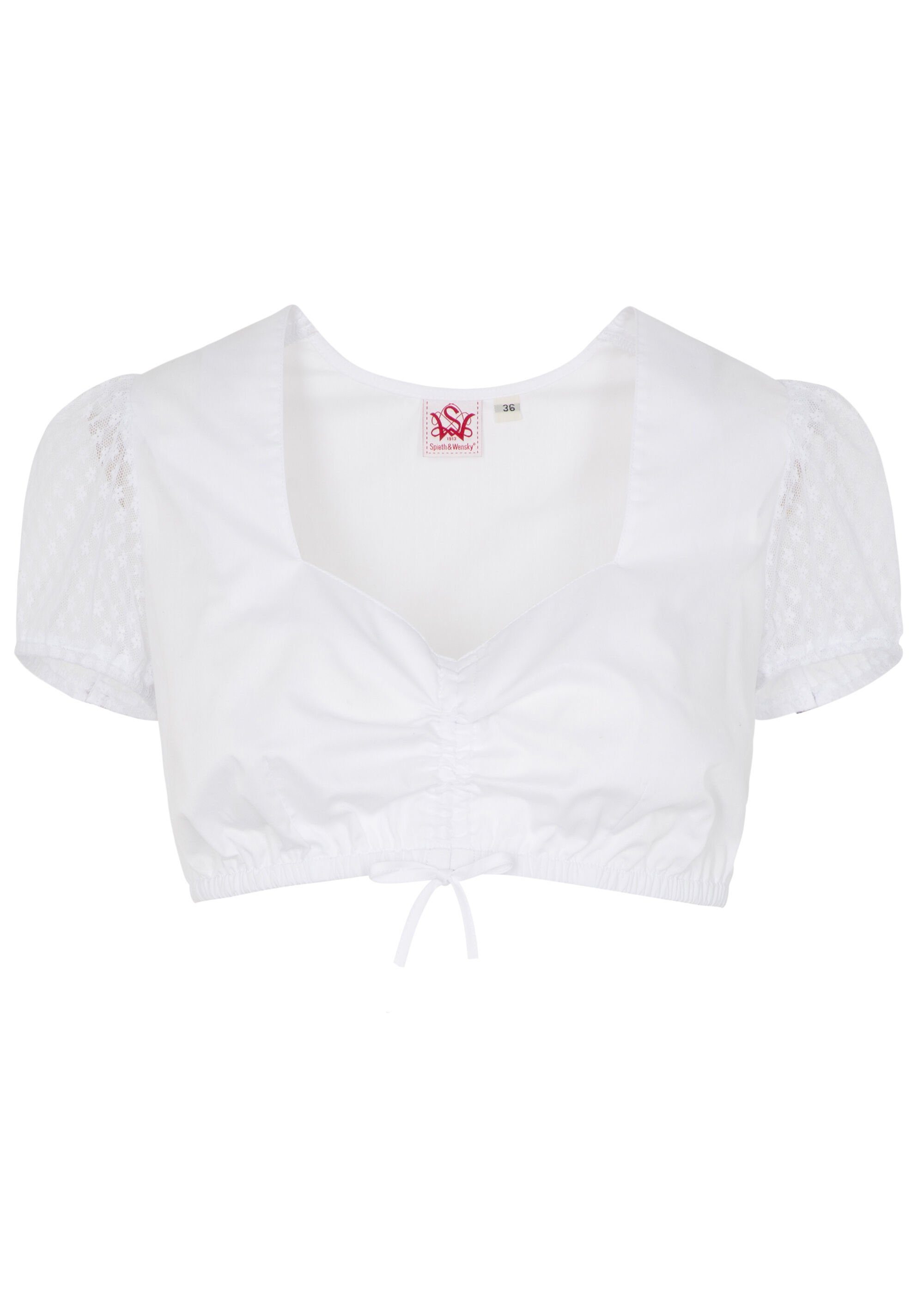 Spieth & Wensky Dirndlbluse 'Kathena' (1-tlg) mit Spitzenärmeln