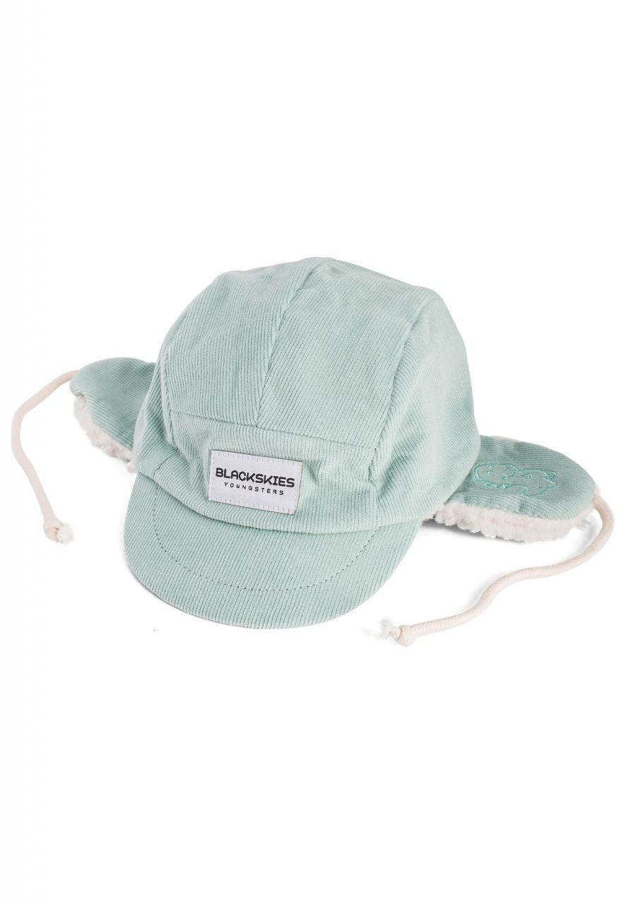 Blackskies Youngsters Plüschmütze Bärenpfote II - Kinder Winter Cap mit Teddyplüsch - Mint XL (52 - 55 cm)