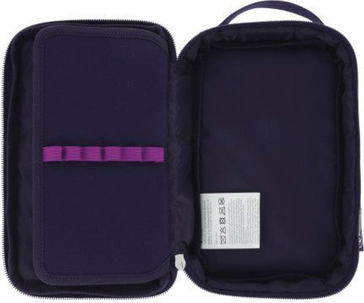 Herlitz Federtasche Schüleretui Faulenzer 2 Go Polyester 210x60mm CamoPurple (2 Stück)
