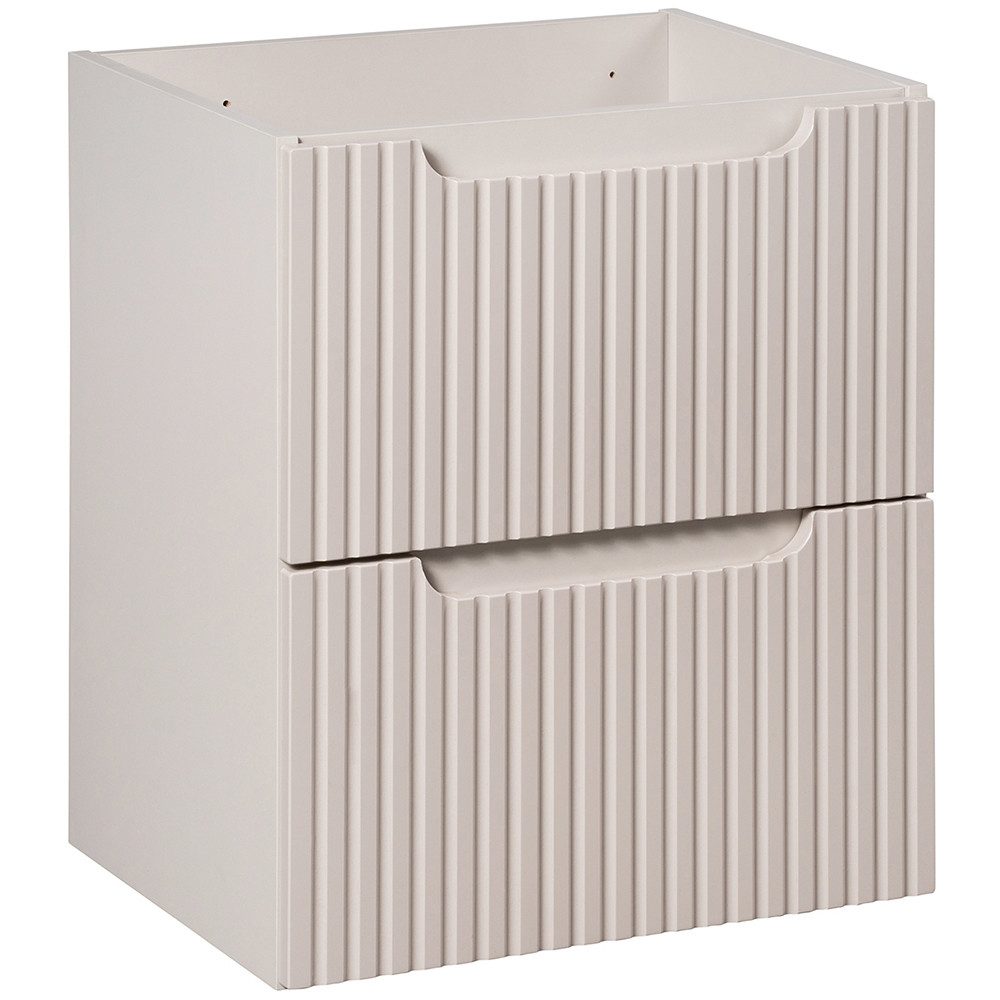 Lomadox Unterschrank NEWPORT-56-CASHMERE Waschtischunterschrank, kaschmir mit gerillter Front, ca. 50/57/39cm