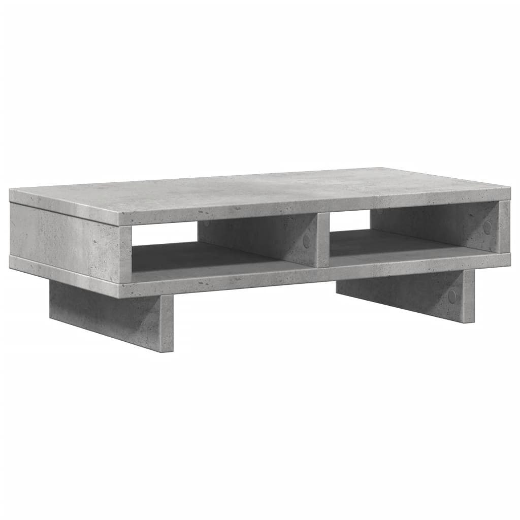 vidaXL Monitorständer Monitorständer Betongrau 50x27x15 cm Holzwerkstoff