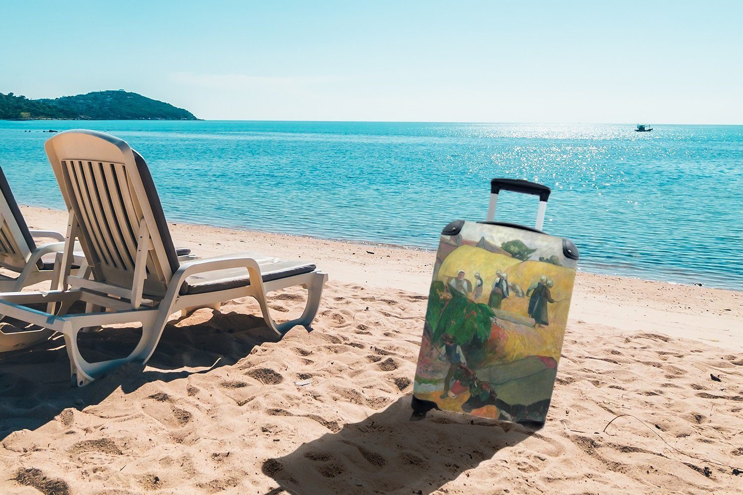 Reisetasche Handgepäck Paul Handgepäckkoffer - von MuchoWow der rollen, Rollen, Ferien, für 4 mit Ernte Bretagne Gemälde Gauguin, Trolley, in Reisekoffer