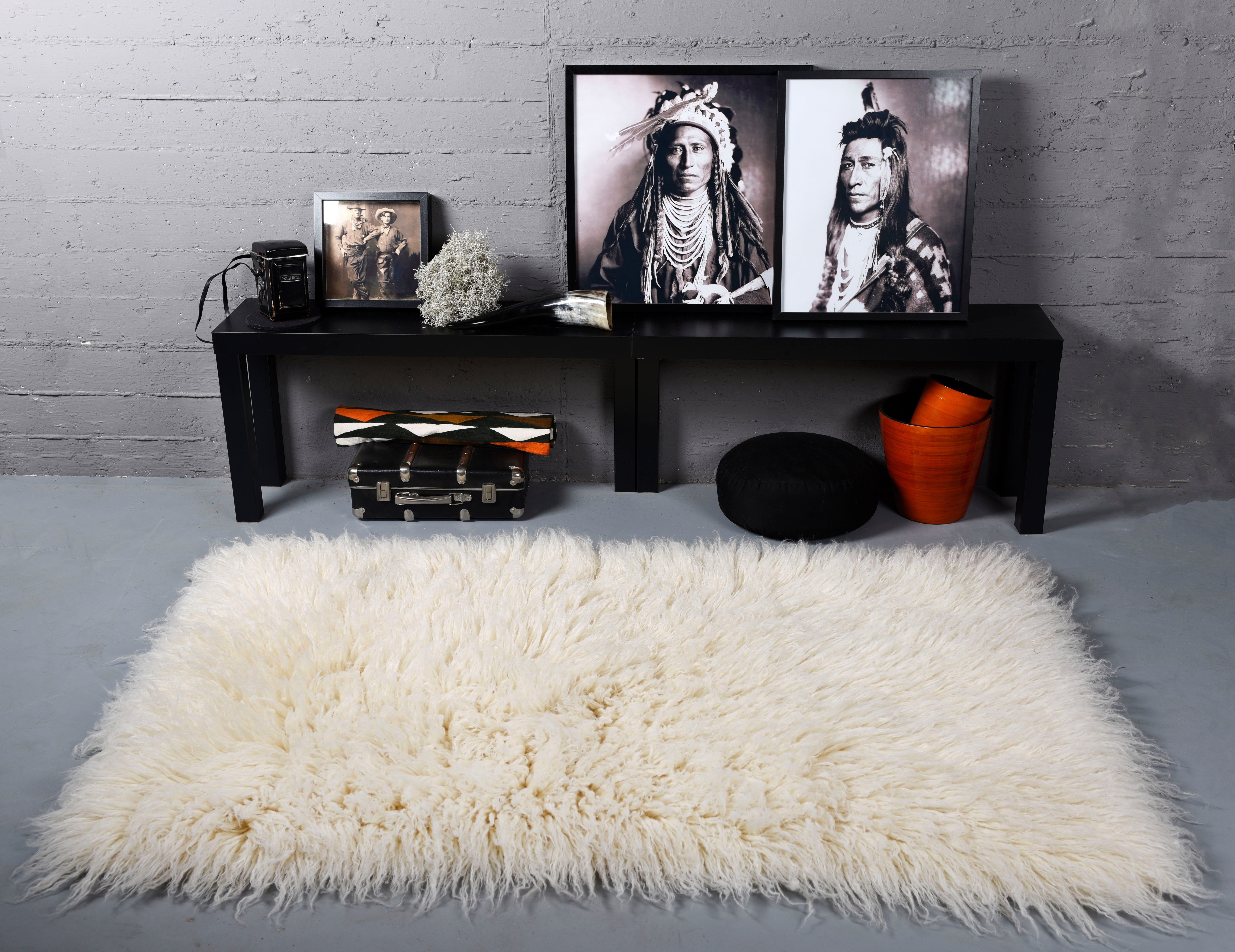 THEKO Wollteppich Flokati XXL, rechteckig, Höhe: 100 mm, original griechischer Flokati, Hochflor, Uni-Farben, reine Wolle