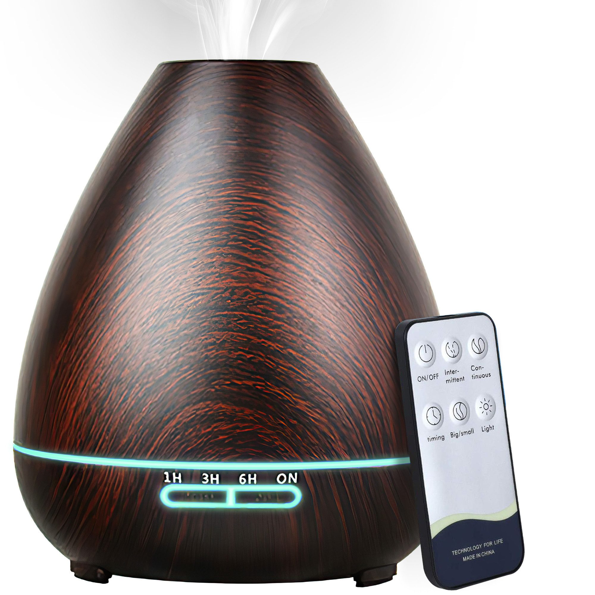 Luftreiniger Aroma Diffuser für Duftöle LED-Licht Humidifier Raumbefeuchter 400ml