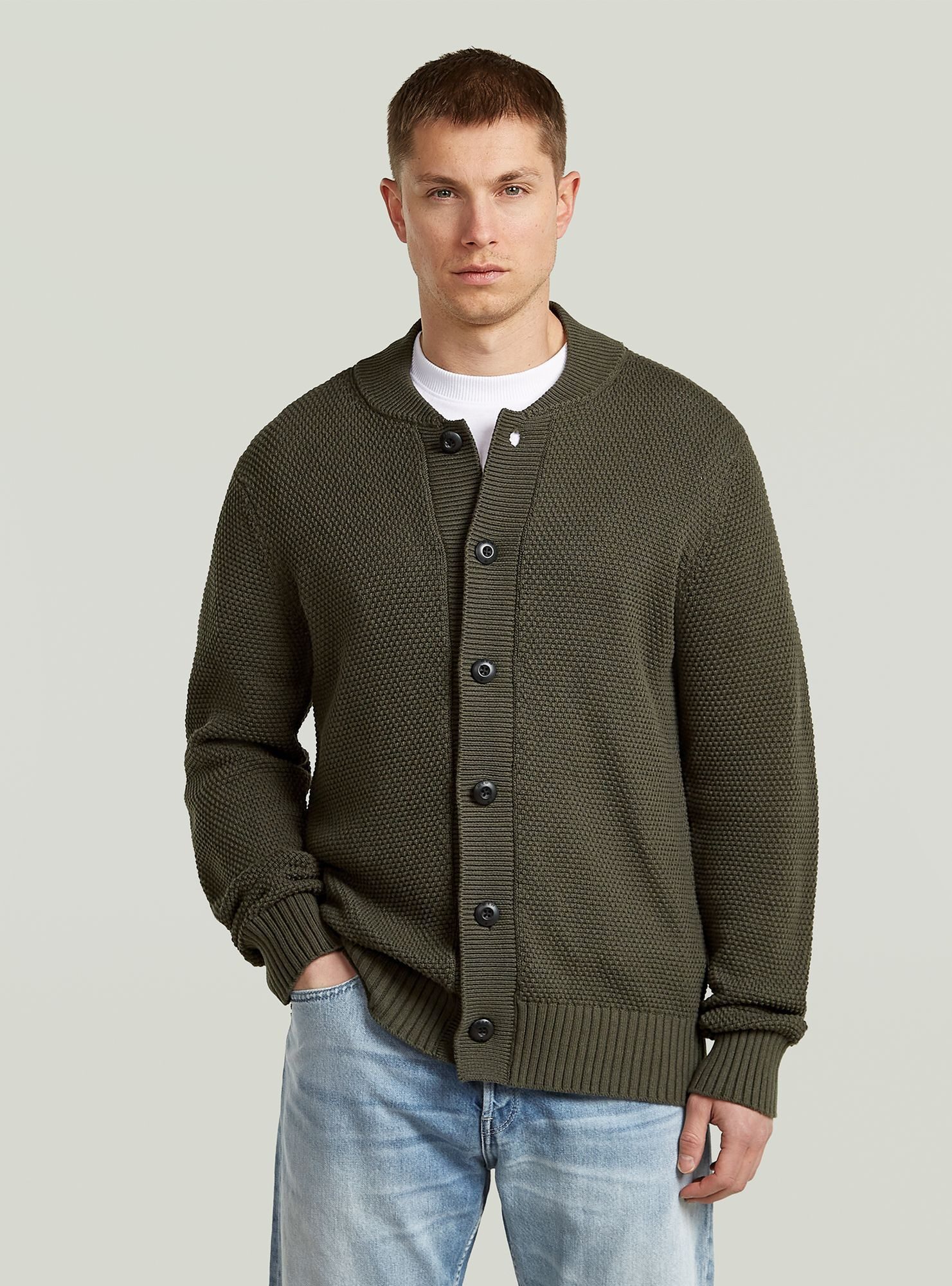 G-STAR Cardigan Honey Comb Structure Cardigan Knit