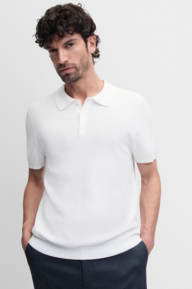 Cinque Kurzarmpullover CIFLAV mit Polokragen und Knopfleiste, Regular Fit
