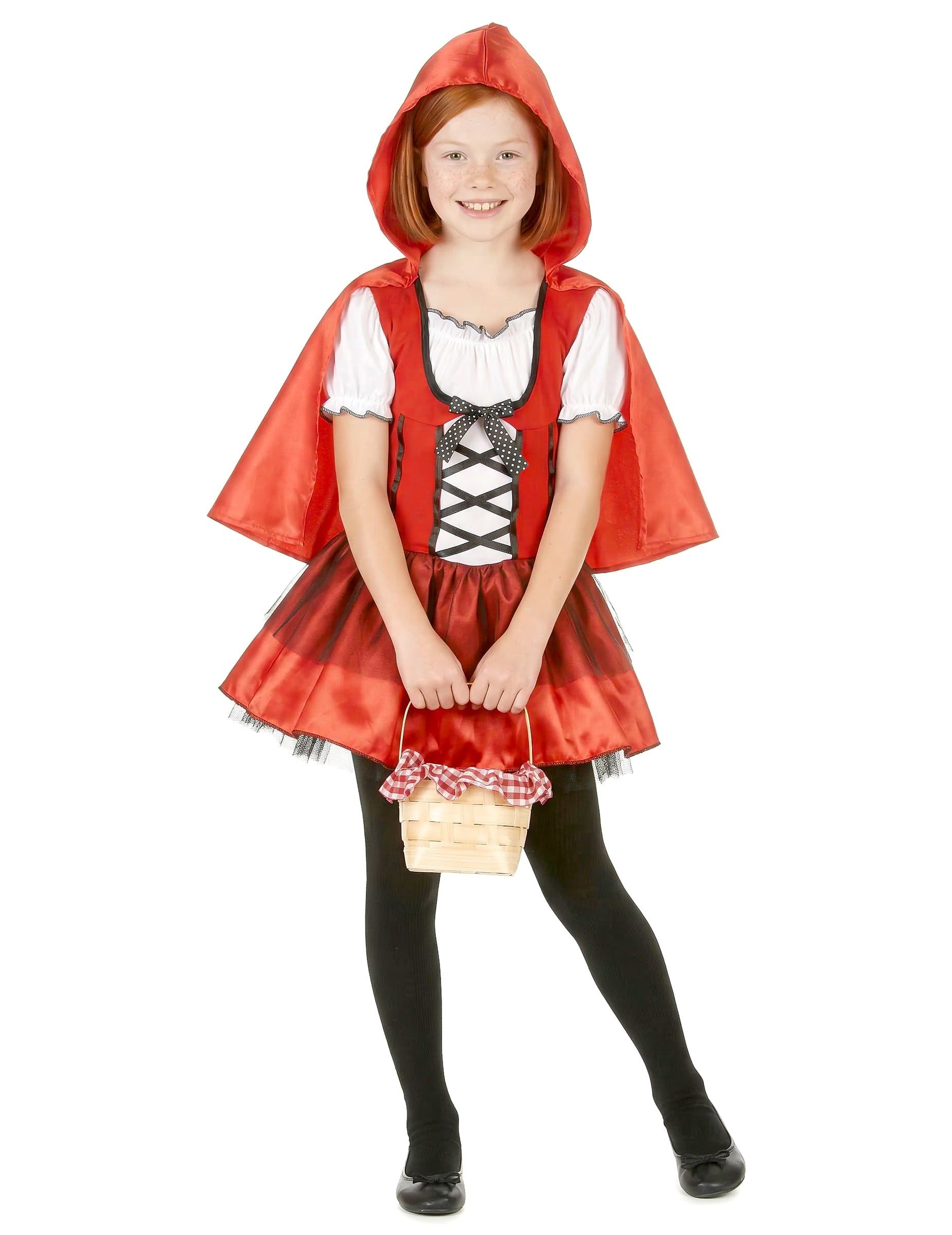 Kostüm Rotkäppchen-Mädchenkostüm Märchen rot-schwarz