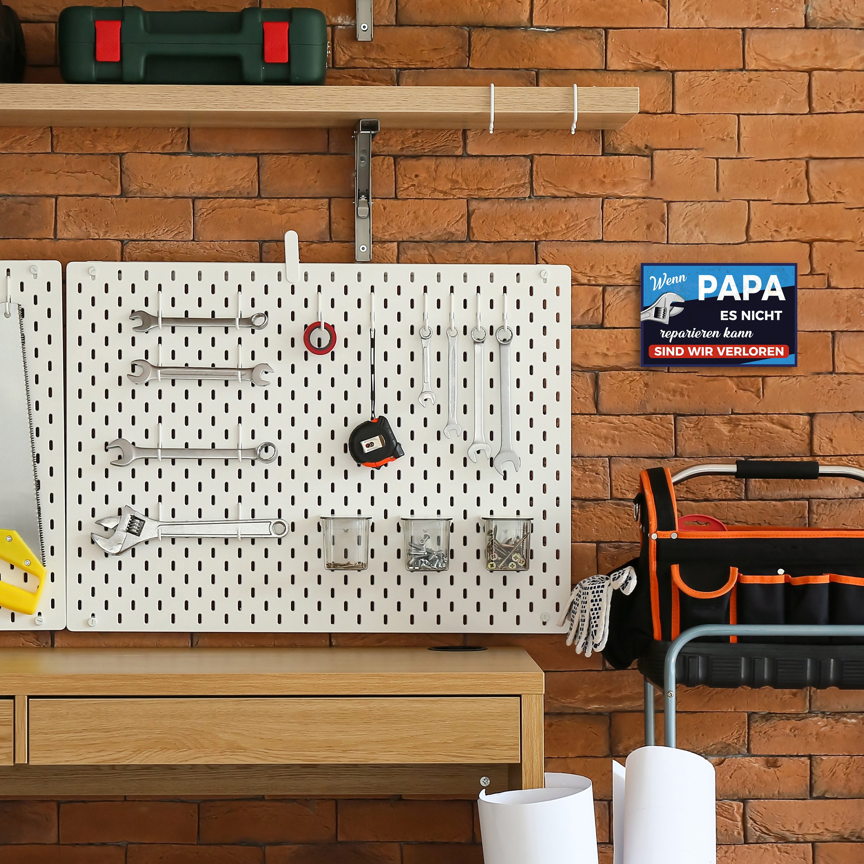 queence Alu-Dibond-Druck Papa, Sprüche, Sprüche & Texte, Papa, witzige Sprüche, Schild