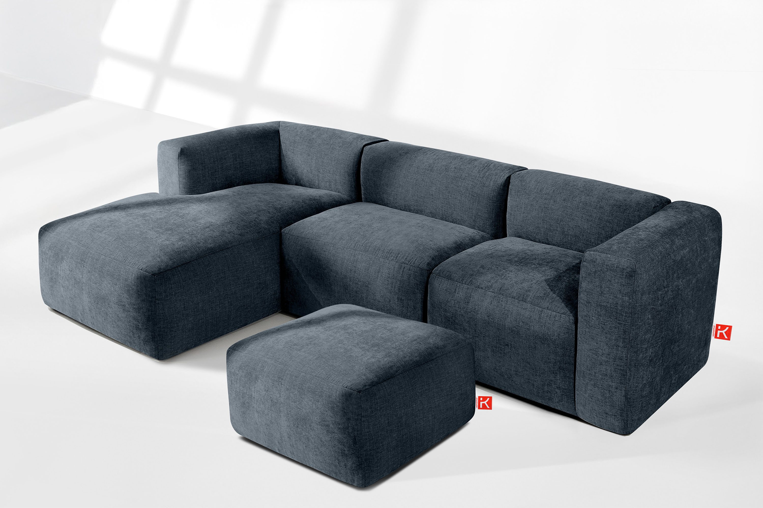 KONSIMO® Sitzhocker BUFFO Pouf, Polsterhocker, hergestellt günstig online kaufen