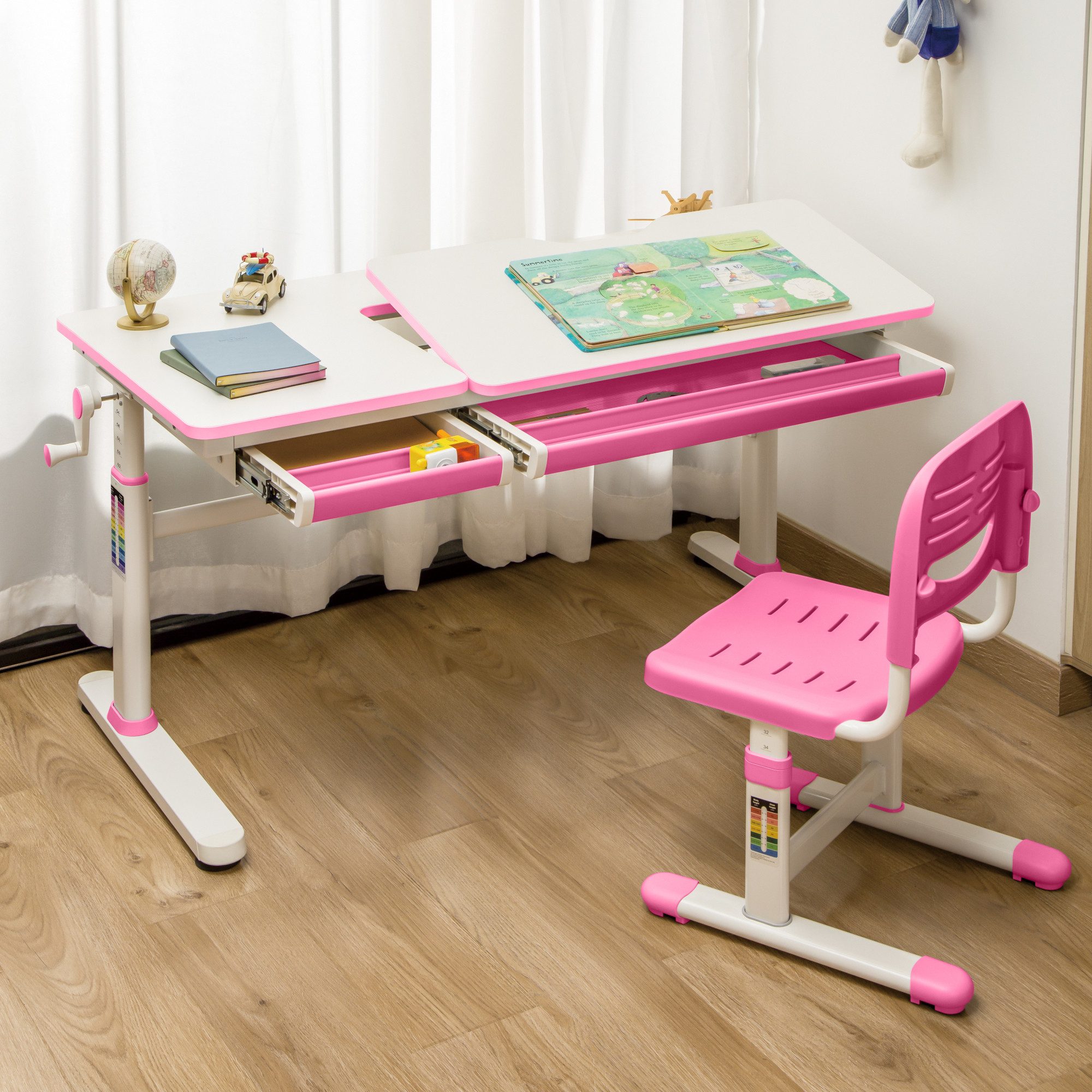 en.casa Kinderschreibtisch, Schülerschreibtisch »Sauda« 120x60 cm günstig online kaufen