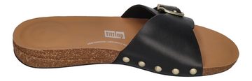 Fitflop iQUSHION ADJUSTABLE BUCKLE LEATHER SLIDERS Zehentrenner Black