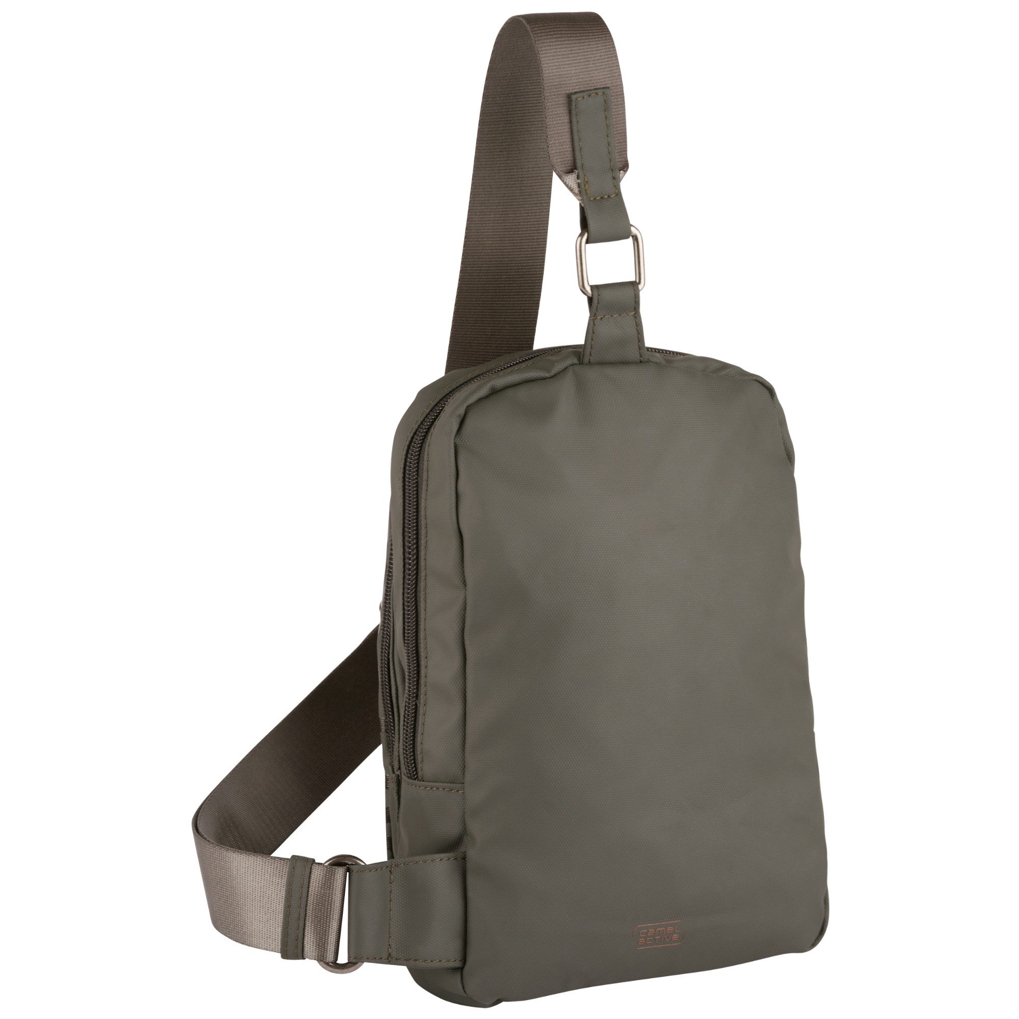 camel active Cityrucksack Explore, wasserabweisendes recyceltes Nylon und reflektierende Reißverschlüsse