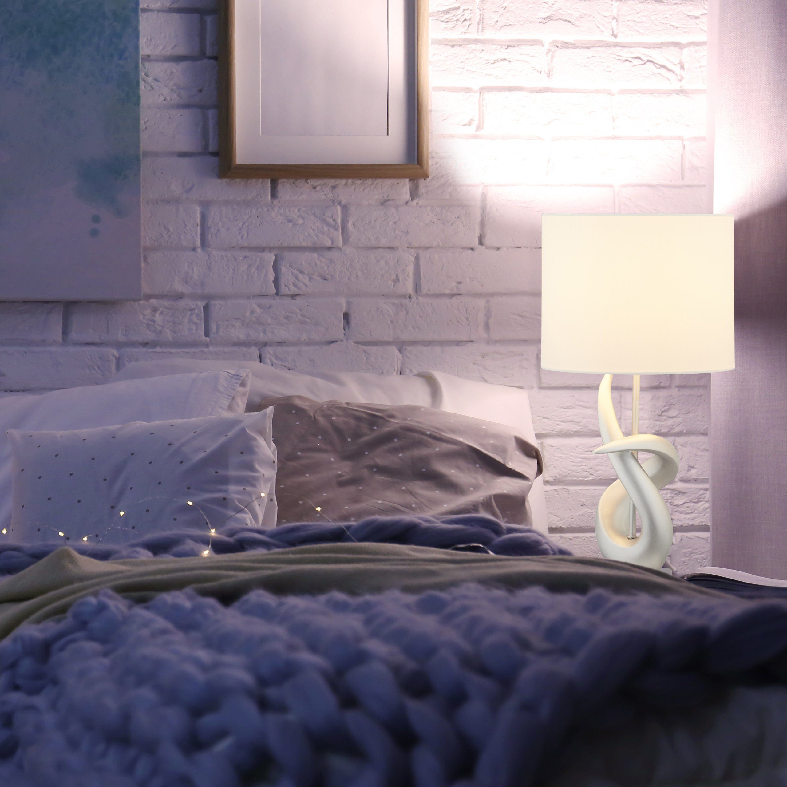 relaxdays Schreibtischlampe Tischlampe modern silber günstig online kaufen