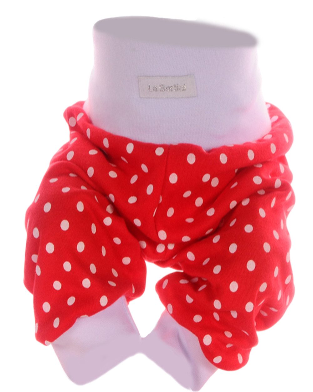 Schlupfhose Baby Hose in rot gepunktet rote Babyhose Weihnachtlich