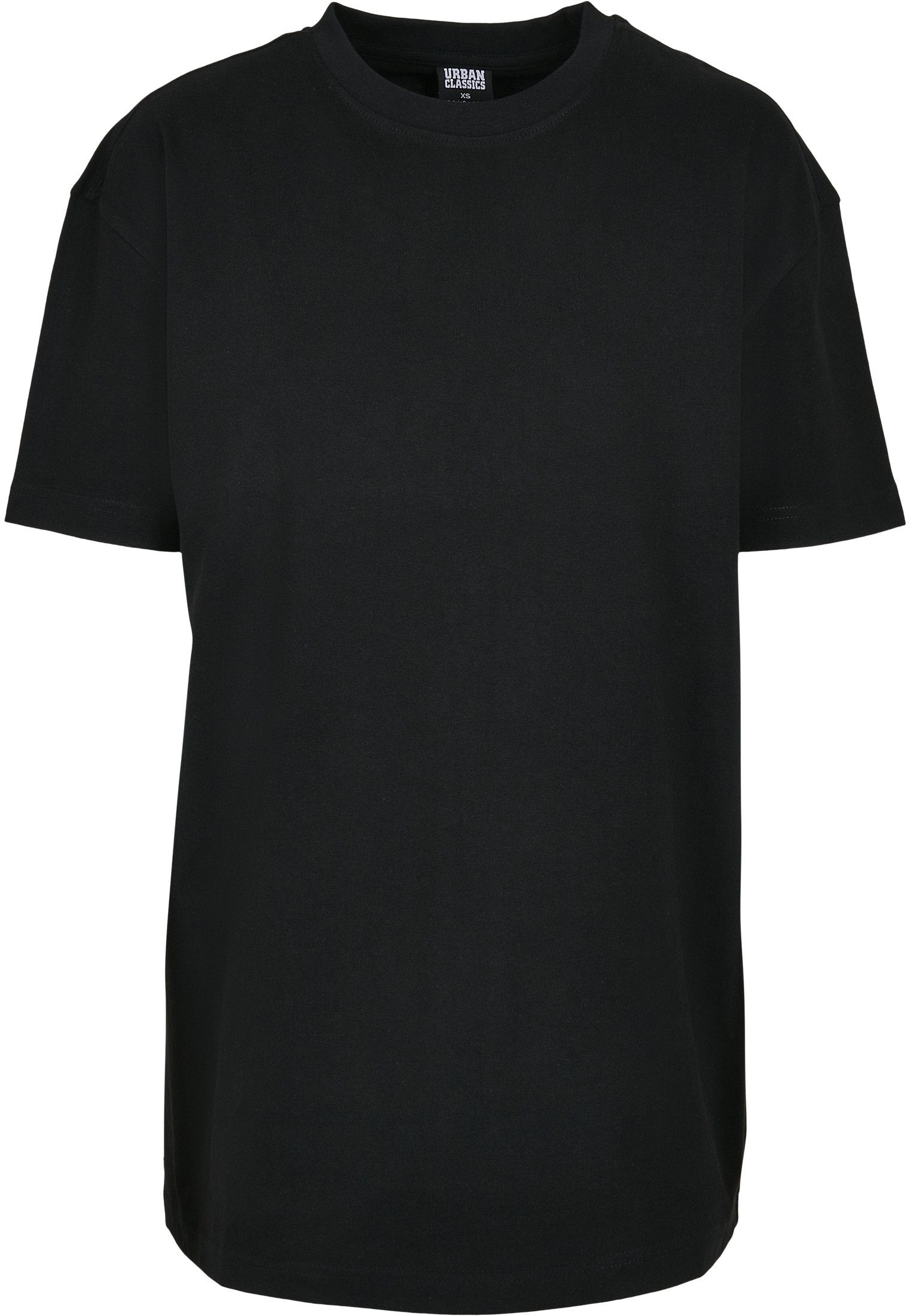 URBAN CLASSICS Damen Ladies black T-Shirt Boyfriend (1-tlg) Oversized Tee