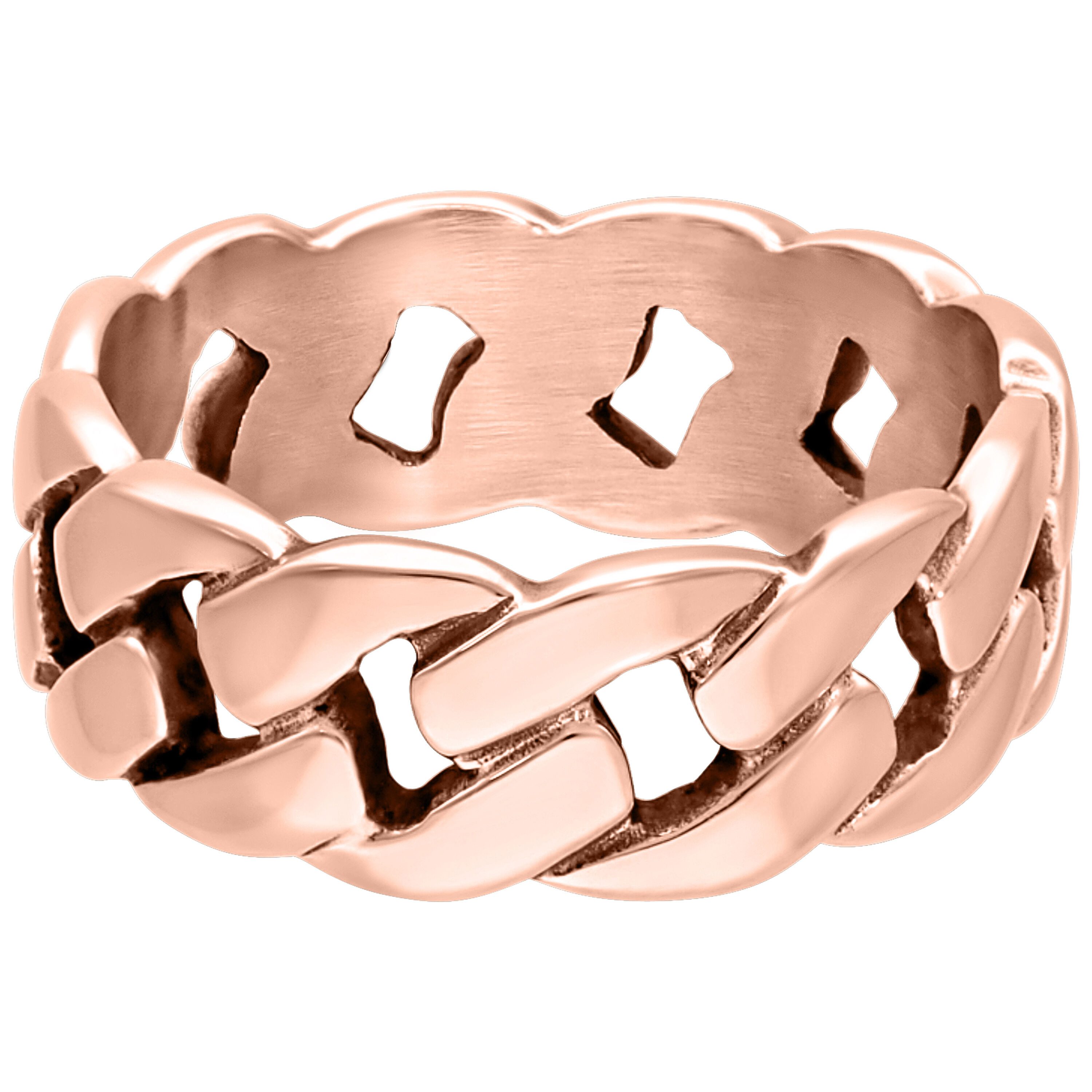 Wildcat Fingerring Chunky Ring - Roségold, 20,0 mm, Chirurgenstahl 316L - wasserfest, langlebig, hautverträglich
