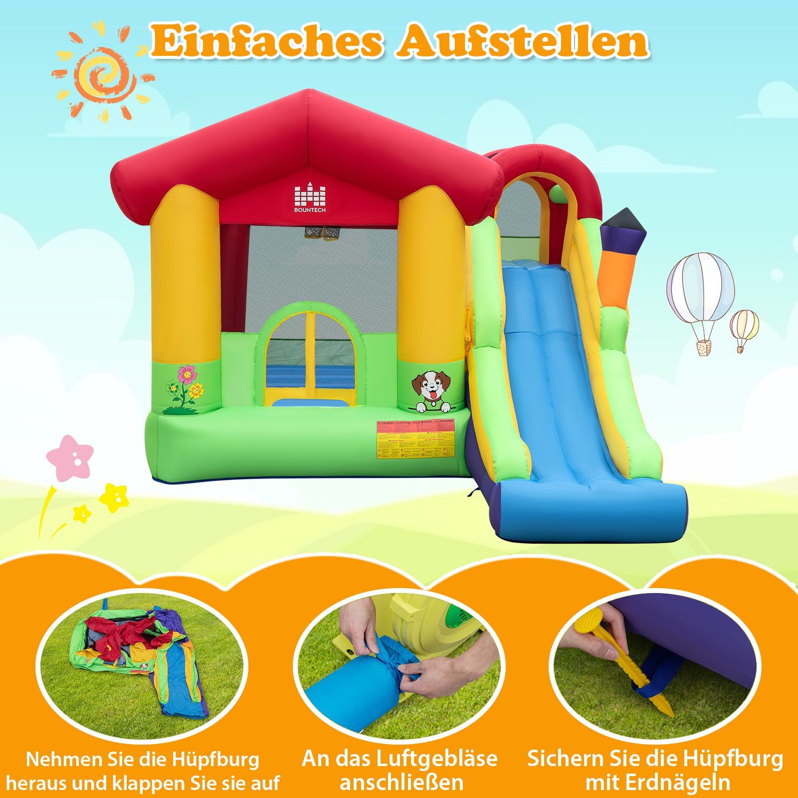 Hüpfburg + 450W Gebläse Springburg Kaufen