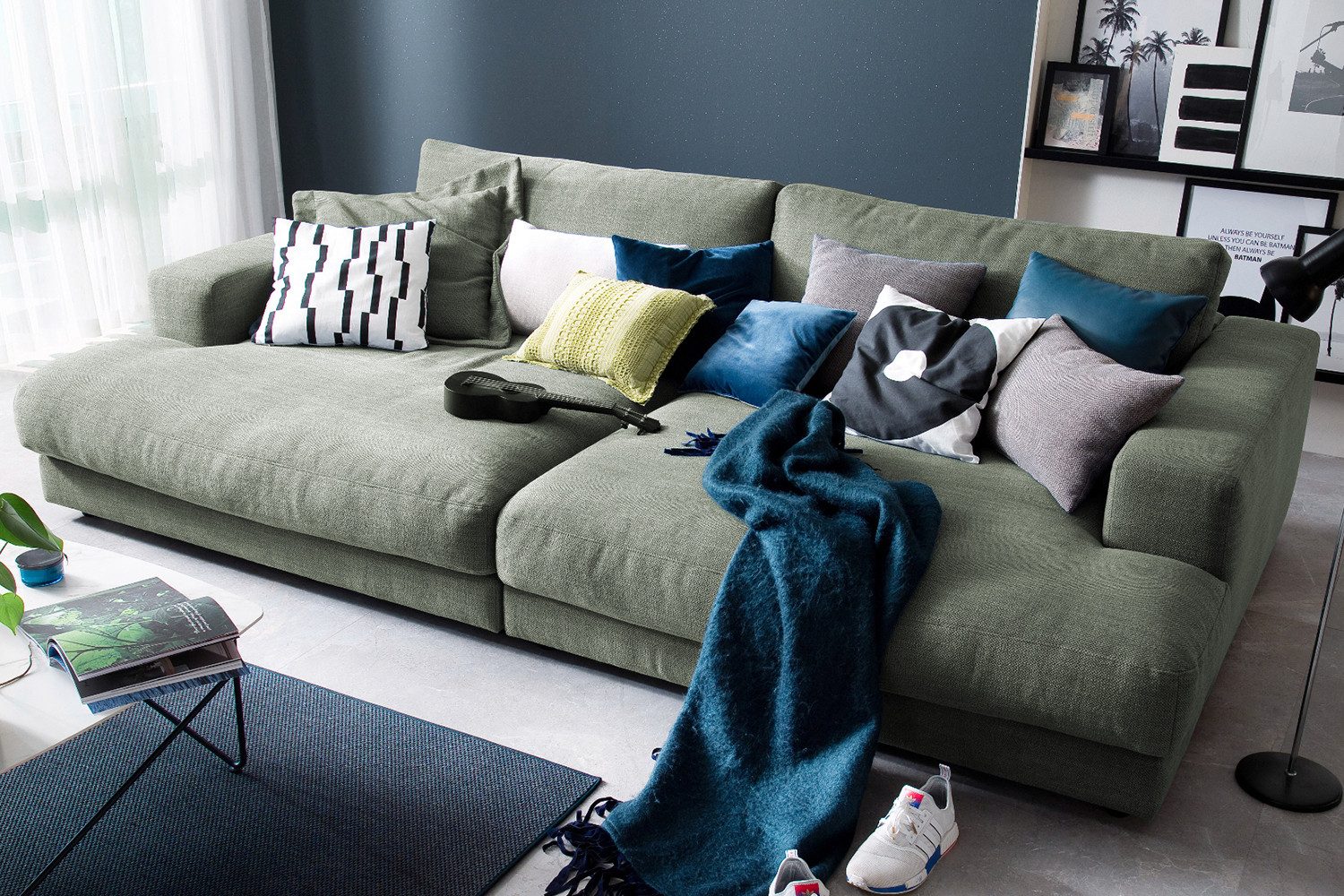 KAWOLA Big-Sofa MADELINE, Couch Stoff oder günstig online kaufen