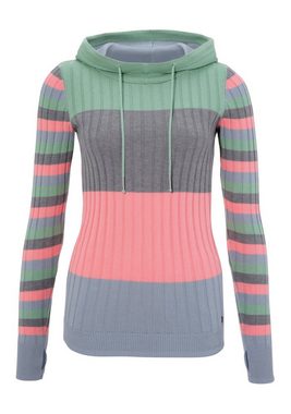 KangaROOS Kapuzenpullover mit trendigem Colorblocking in verschiedenen Streifenbreiten