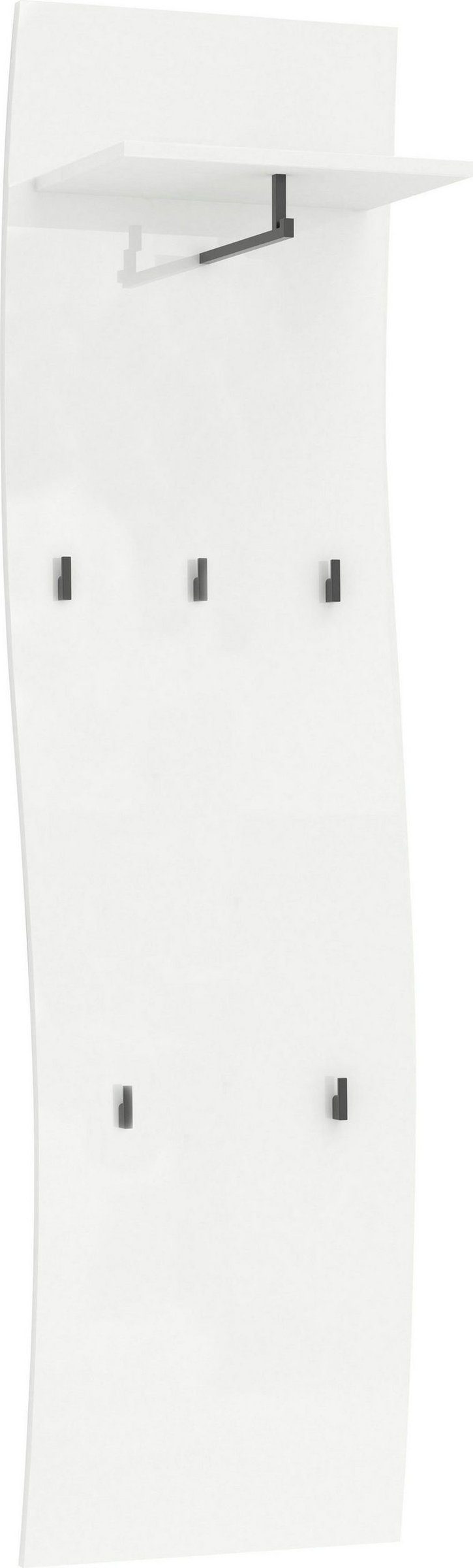 KITALY Garderobenpaneel in wei, Holzwerkstoff - 49x170x27,6cm (BxHxT)