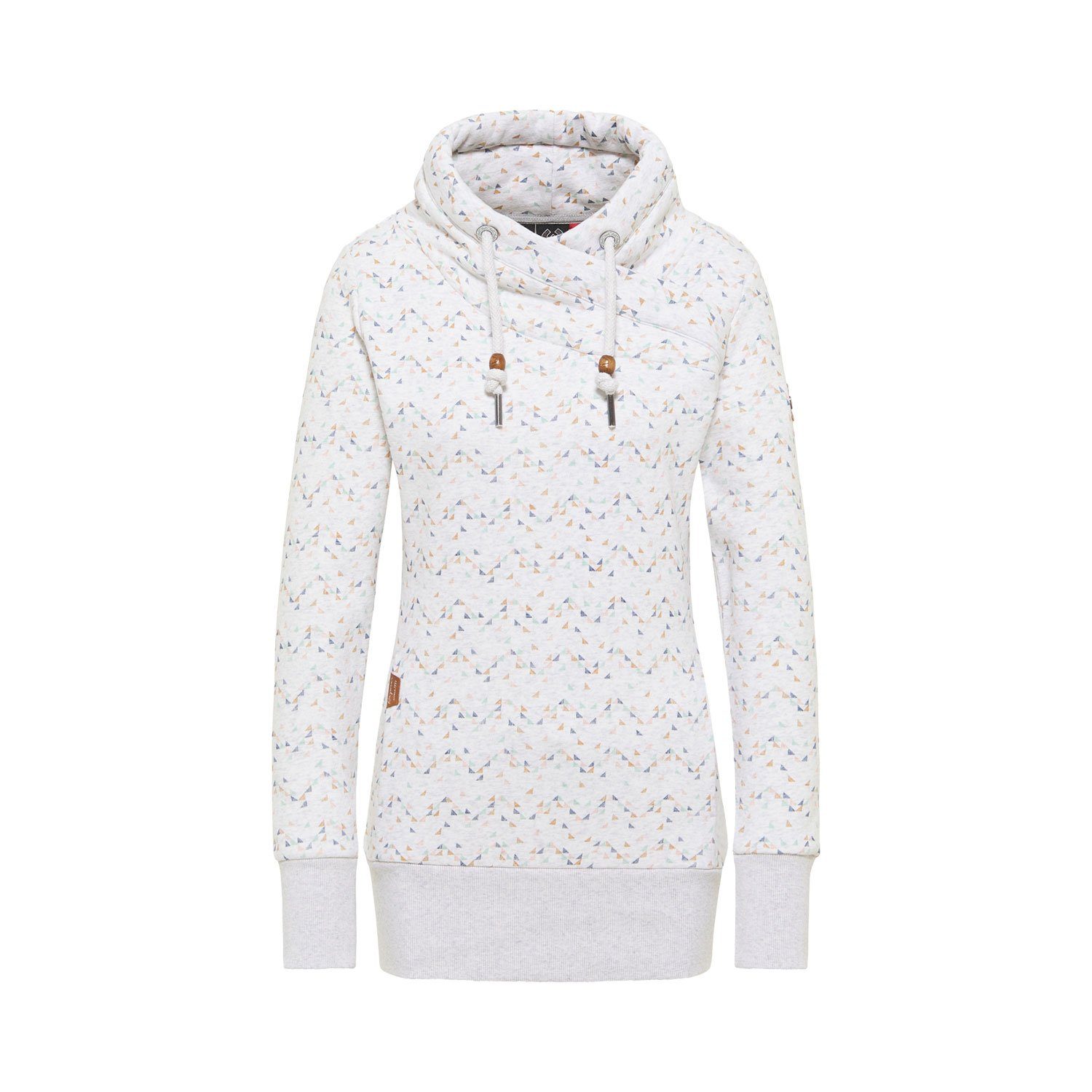 Pull Ragwear NESKA Femme - Col Châle Asymétrique Avec Cordons, Style Décontracté Végétalien