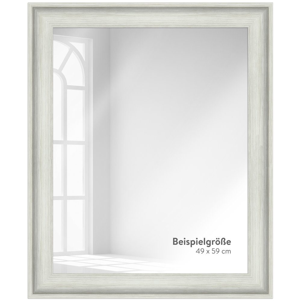 WANDStyle Wandspiegel H230, Großer Spiegel Creme 49x59 cm, Wandspiegel Bad groß, Ganzkörperspiegel