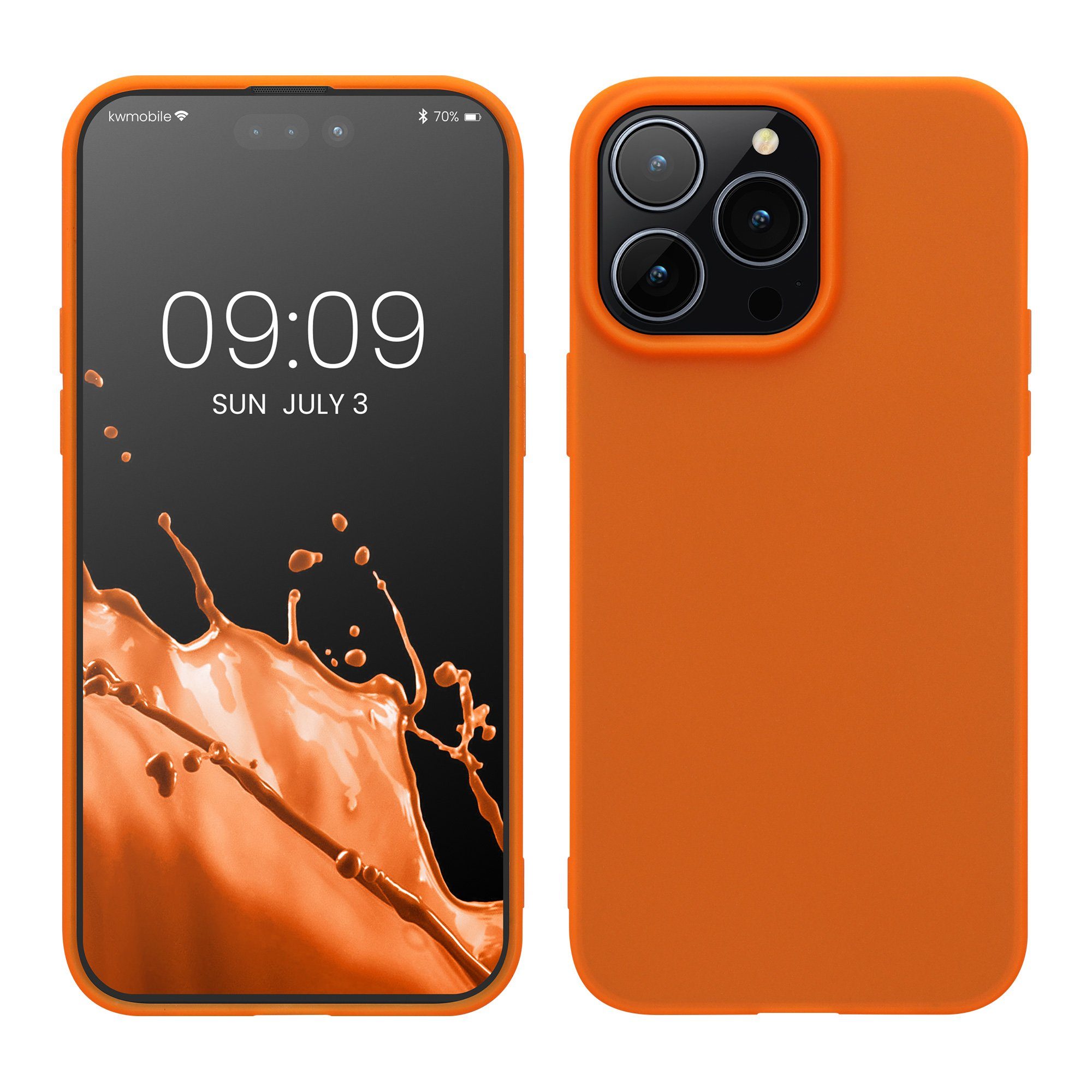 kwmobile Handyhülle Hülle für Apple iPhone 14 Pro Max, Hülle Silikon - Soft Handyhülle - Handy Case Cover