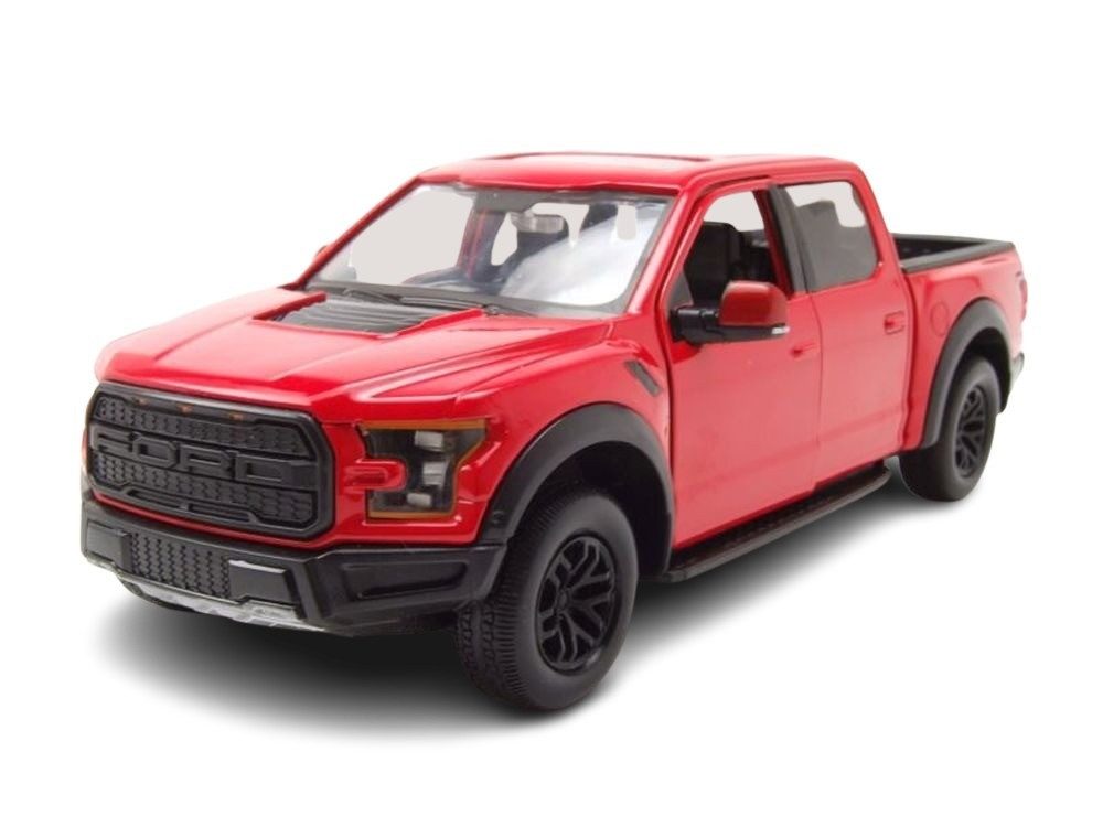 Motormax Modellauto Ford F-150 Raptor Pick Up 2017 rot, Maßstab 1:27