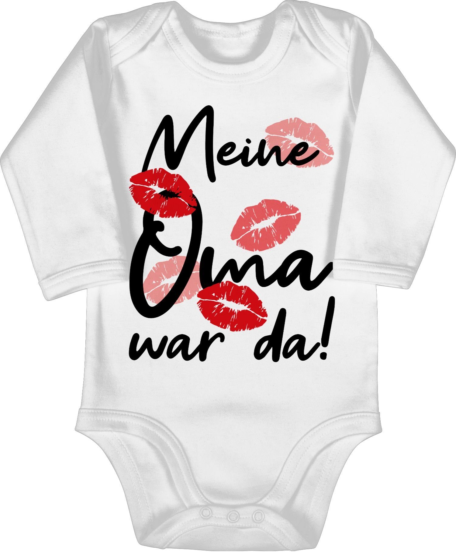 Shirtracer Shirtbody Meine Oma war da - schwarz Strampler Baby Mädchen & Junge