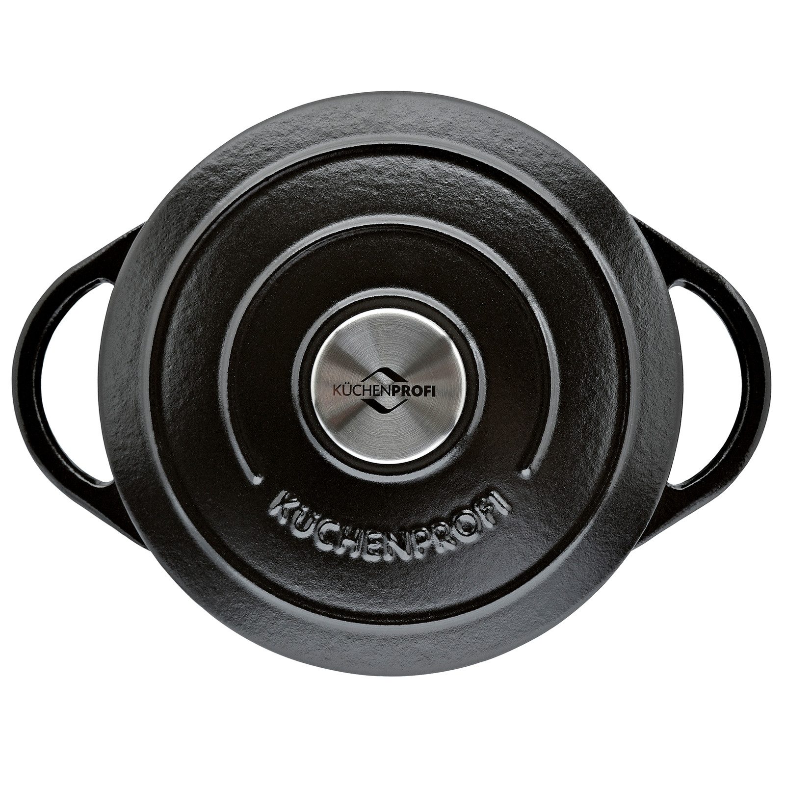 Küchenprofi Bratentopf Bratentopf rund 20 cm Provence Classic black, Gusseisen (1-tlg., 1 Topf mit Deckel), Kochtopf