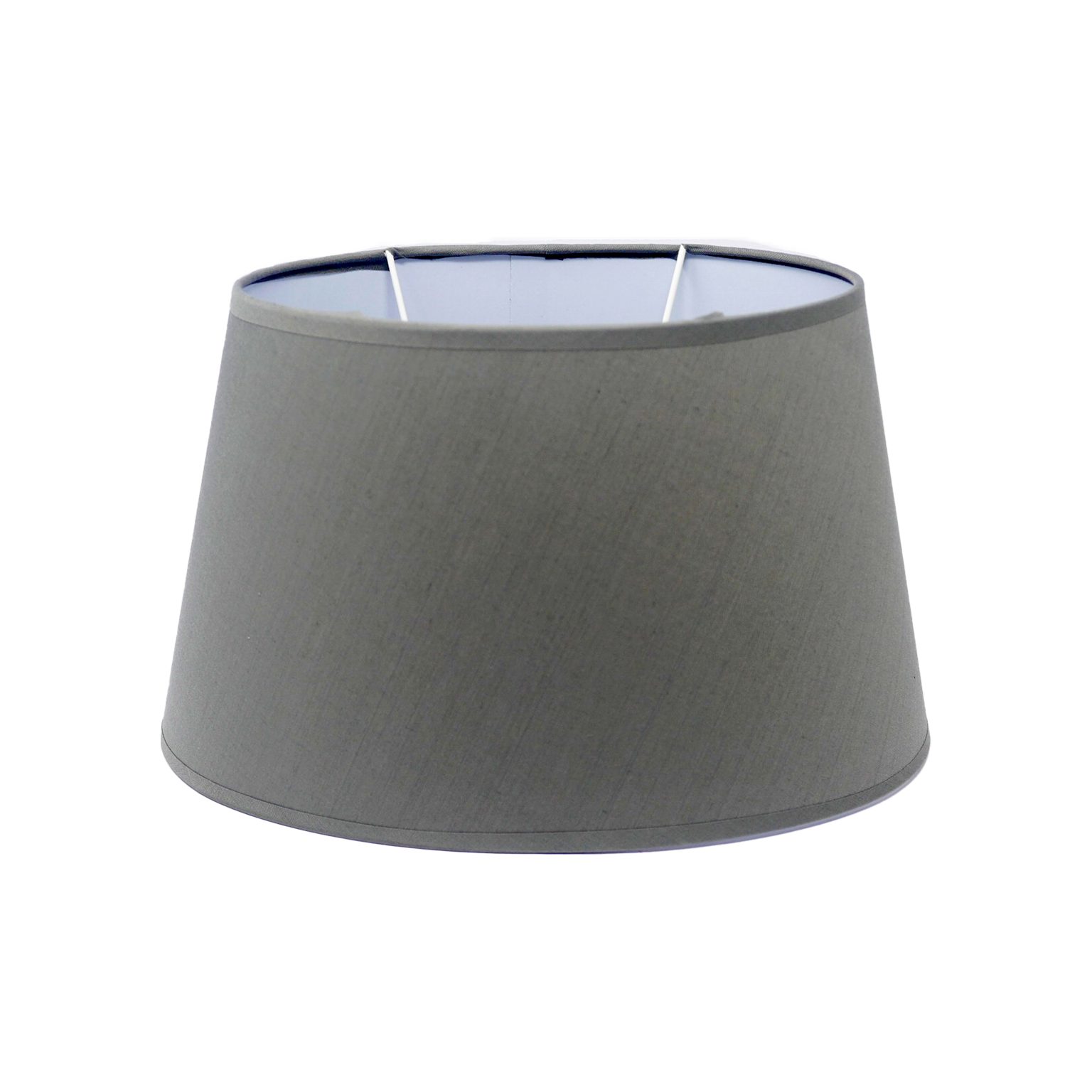B&S Лампыschirm Лампыschirm klein Stoff E14 / E27 Fassung Grau oval H 15 cm