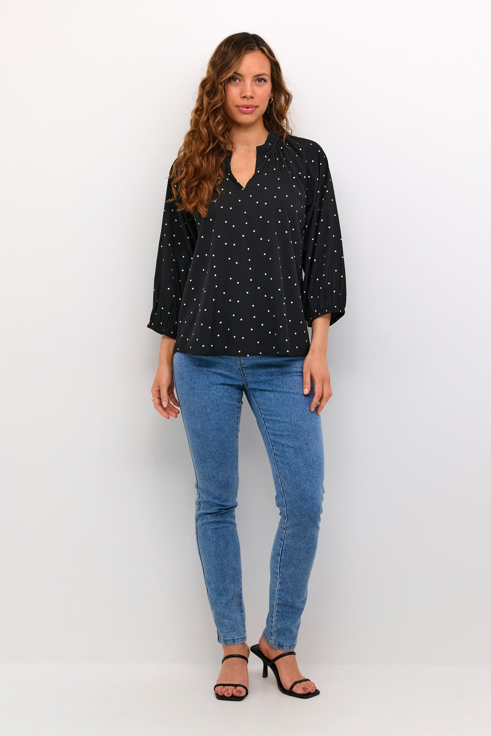 KAFFE Langarmbluse Langarm-Bluse KAsandy günstig online kaufen
