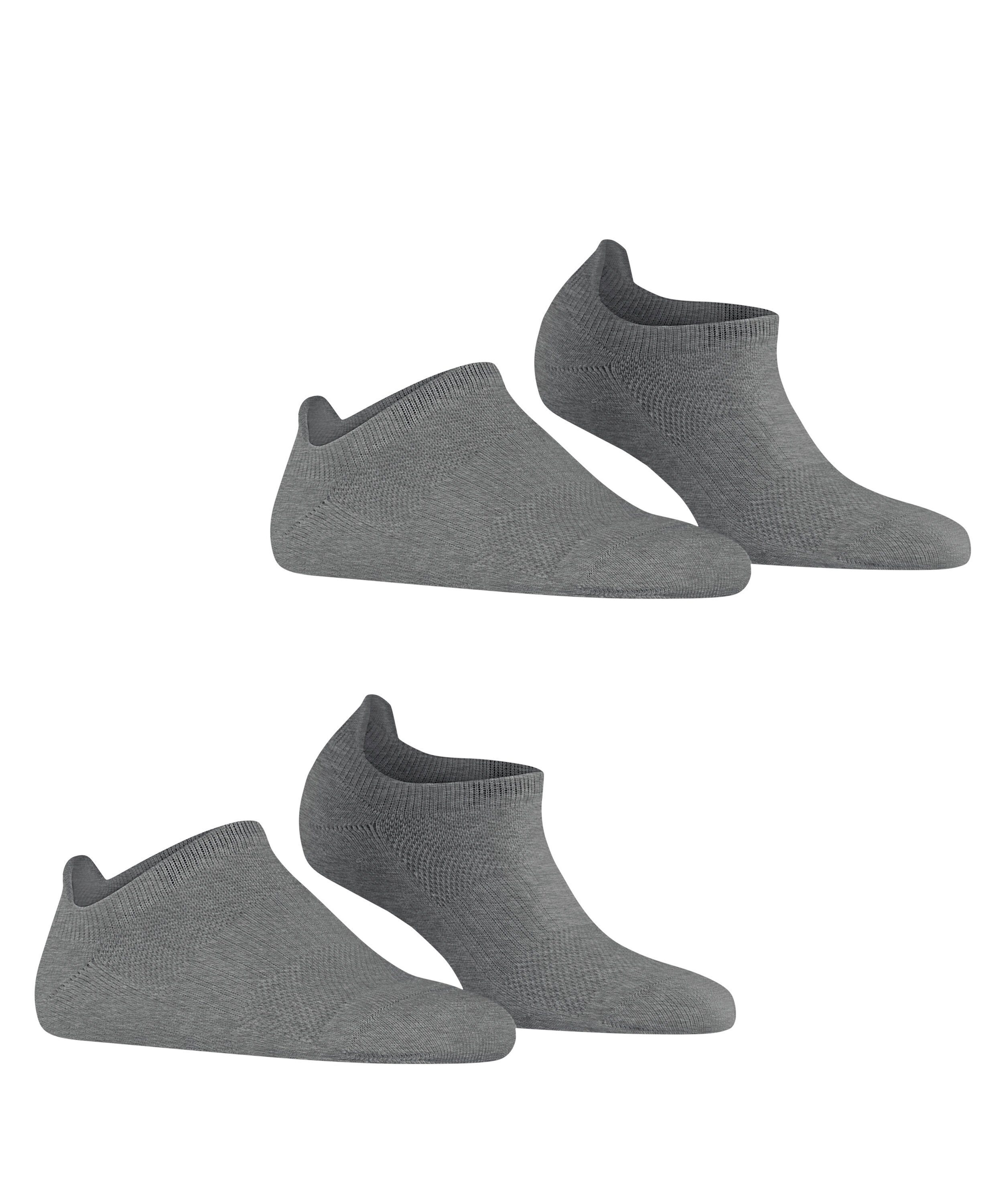 Active 2-Pack light Sneakersocken Esprit Basic aus Biobaumwolle greymel. (2-Paar) (3390)