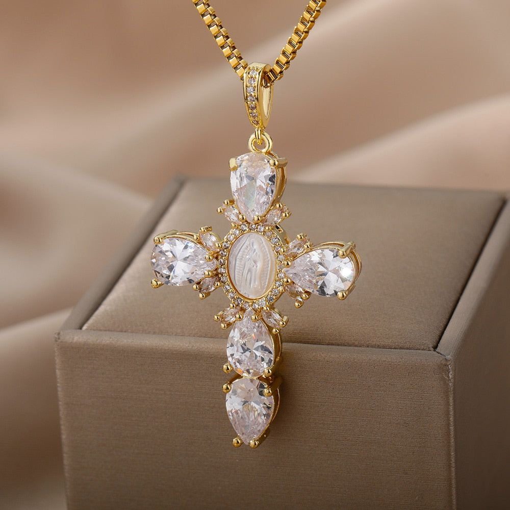 nhaos Kreuzkette Beautiful Cross – Vergoldete günstig online kaufen