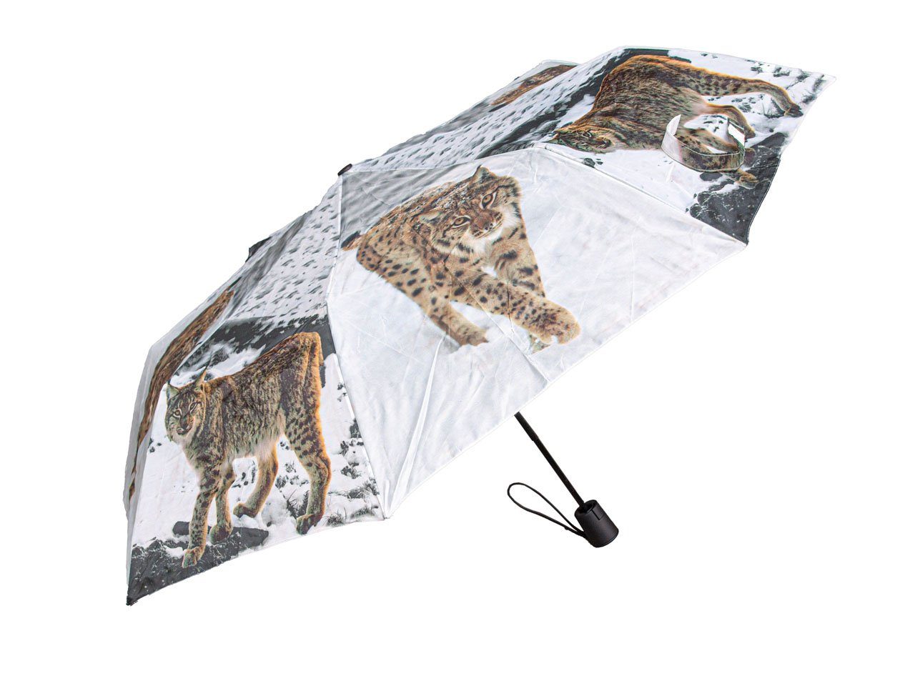 Cornelißen - Regenschirm Luchse 95cm Ø - Taschenregenschirm