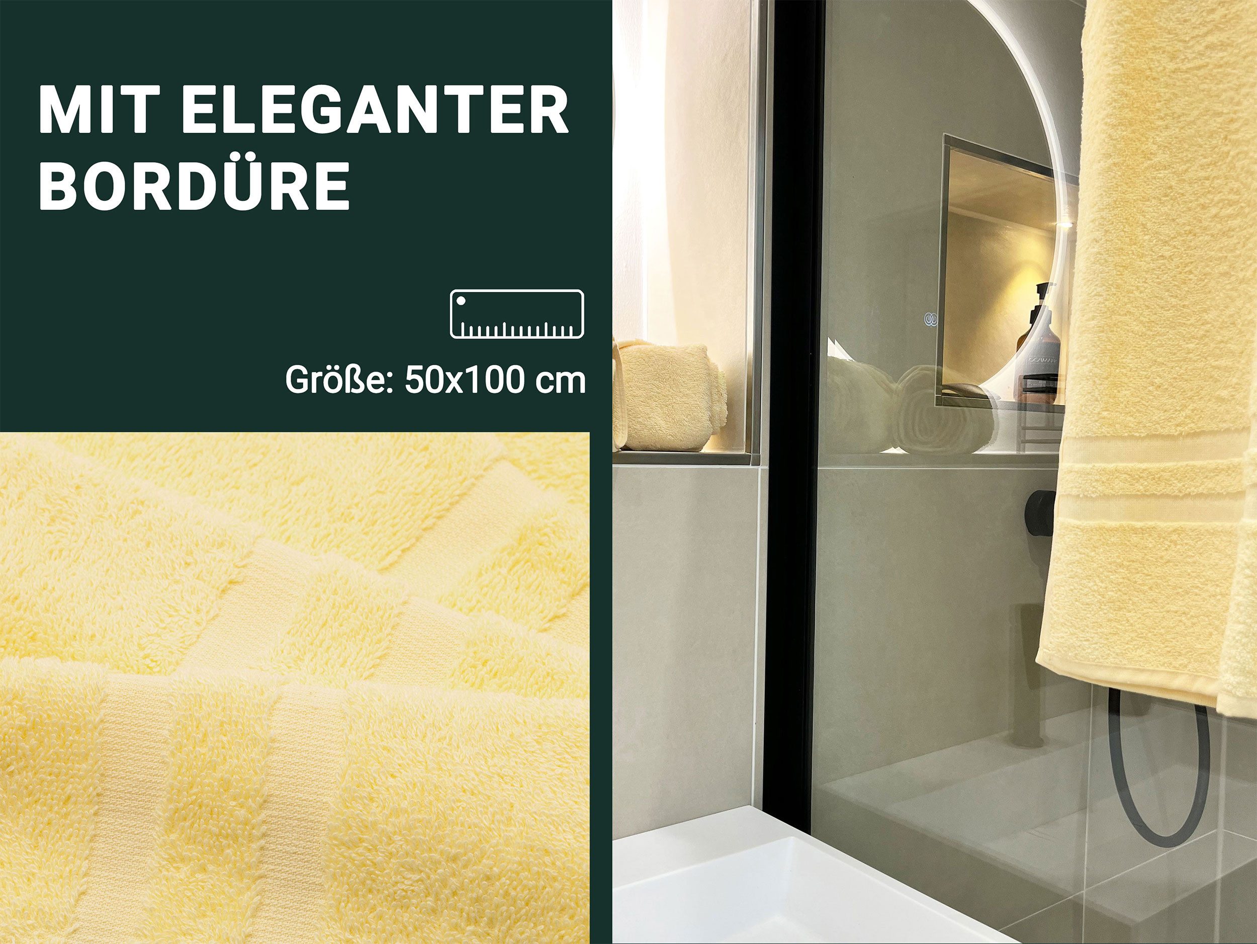 ZOLLNER Handtücher, Walkfrottier (6-St), 50 x günstig online kaufen